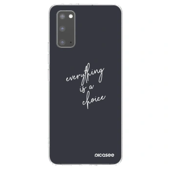 Picasee husă transparentă din silicon pentru Samsung Galaxy S20 G980F - Everything is a choice