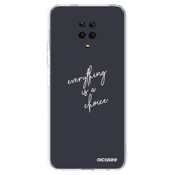 Picasee husă transparentă din silicon pentru Xiaomi Redmi Note 9 Pro - Everything is a choice