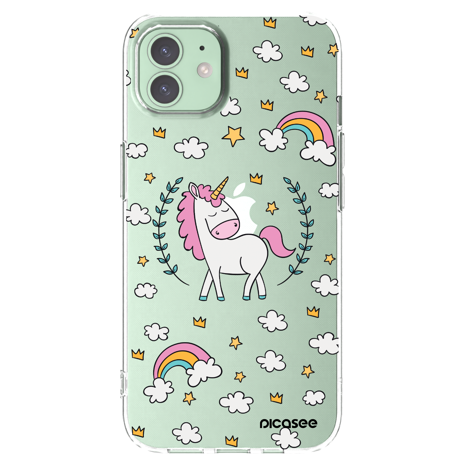 Picasee husă transparentă din silicon pentru Apple iPhone 12 - Unicorn star heaven