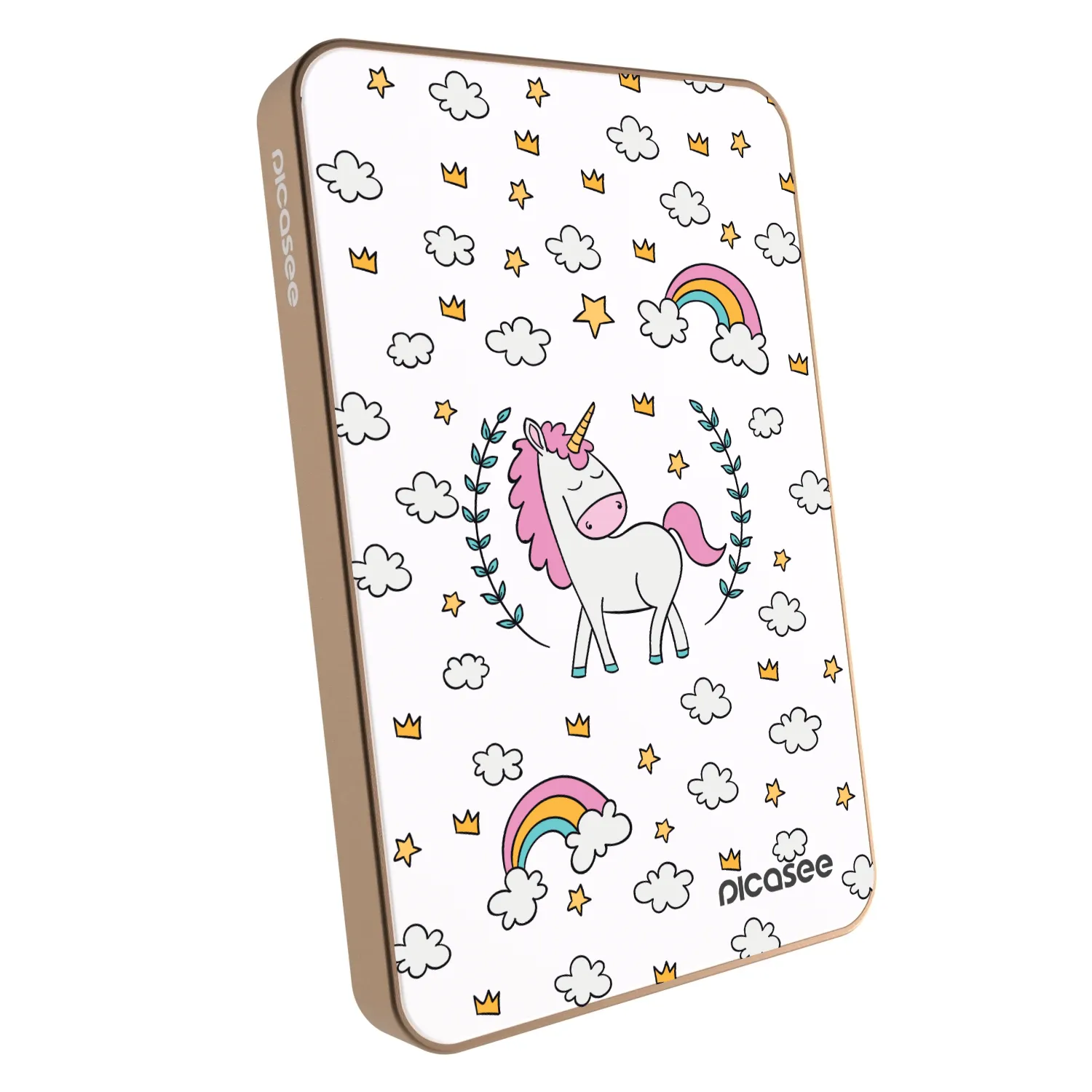Picasee Powerbank cu MagSafe 5 000 mAh De aur - Unicorn star heaven