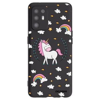 Picasee husă neagră din silicon pentru OPPO A94 5G - Unicorn star heaven