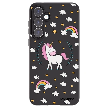 Picasee husă neagră din silicon pentru Samsung Galaxy A55 5G A556B - Unicorn star heaven