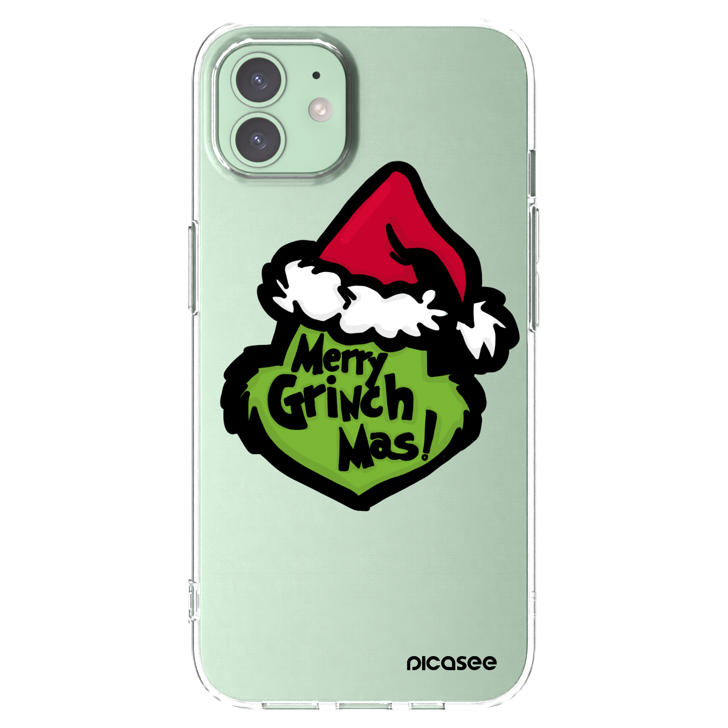 Picasee husă transparentă din silicon pentru Apple iPhone 12 - Grinch 2