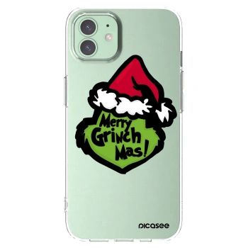 Picasee husă transparentă din silicon pentru Apple iPhone 12 - Grinch 2