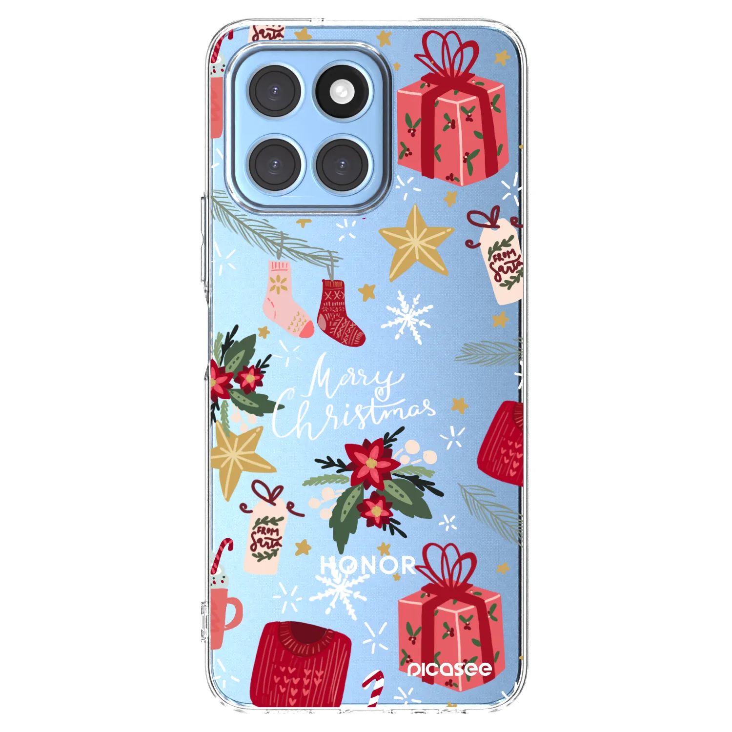 Picasee husă transparentă din silicon pentru Honor X8 5G - Christmas