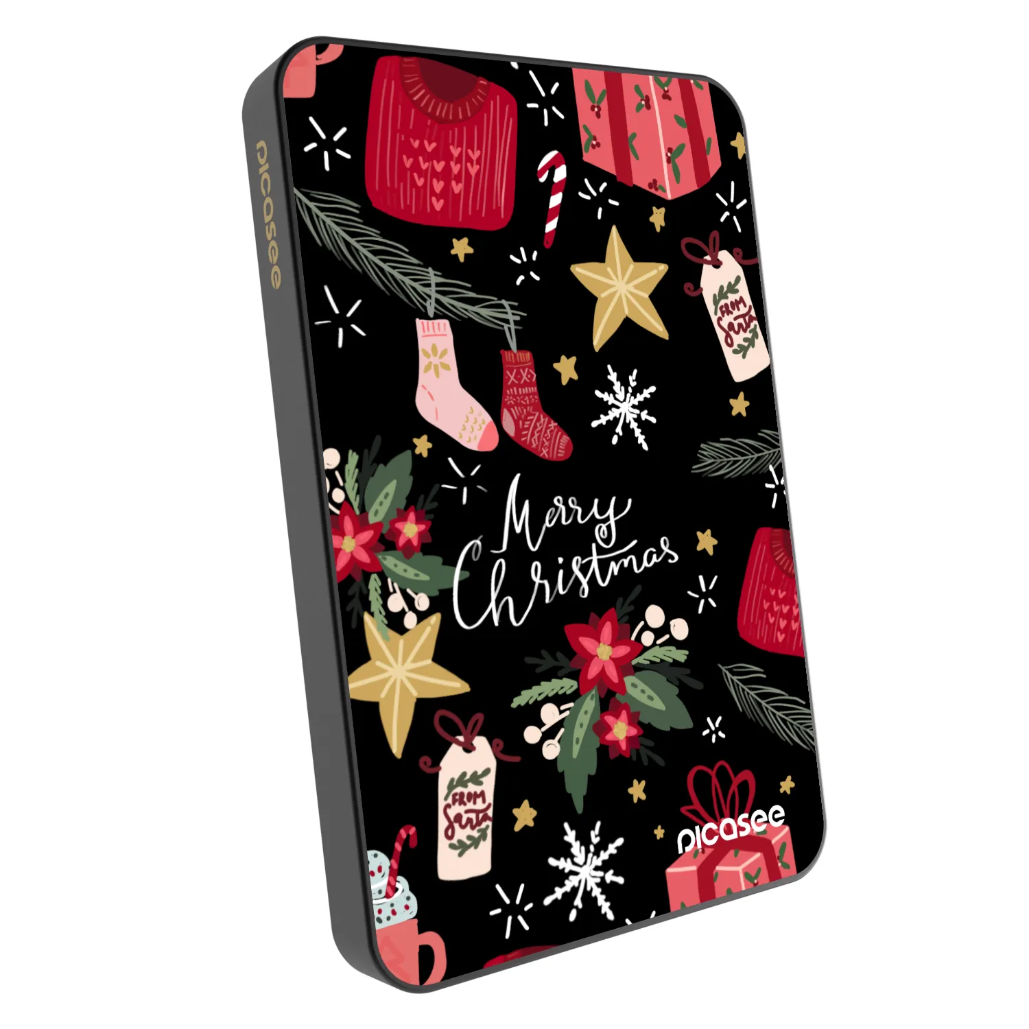 Picasee Powerbank cu MagSafe 5 000 mAh Gri - Christmas