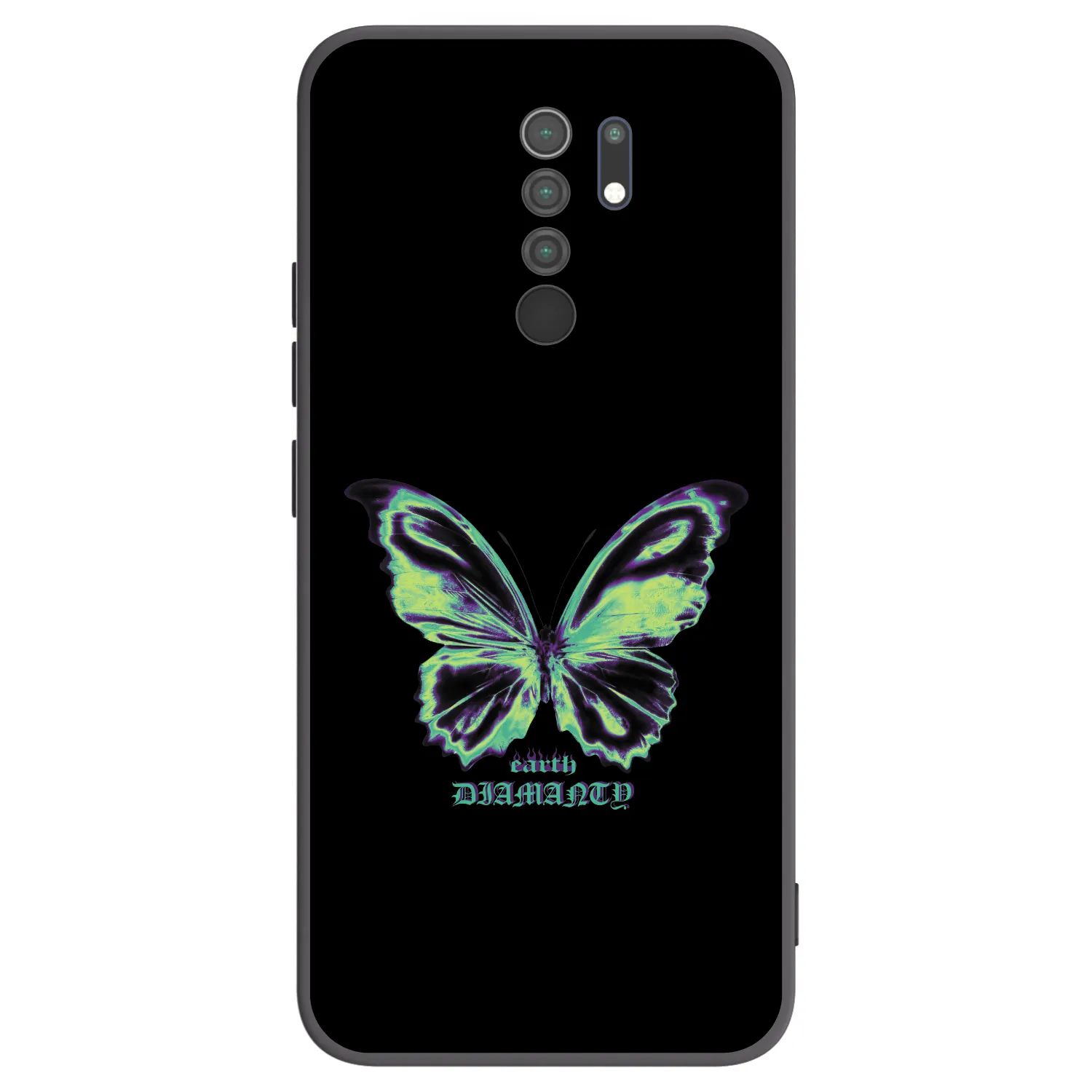 Picasee husă neagră din silicon pentru Xiaomi Redmi 9 - Diamanty Blue