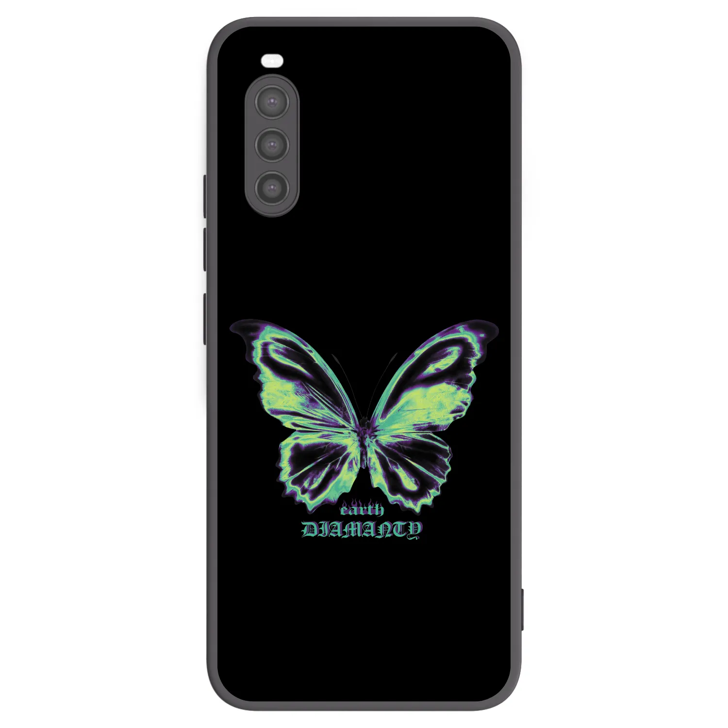Picasee husă neagră din silicon pentru Sony Xperia 10 II - Diamanty Blue