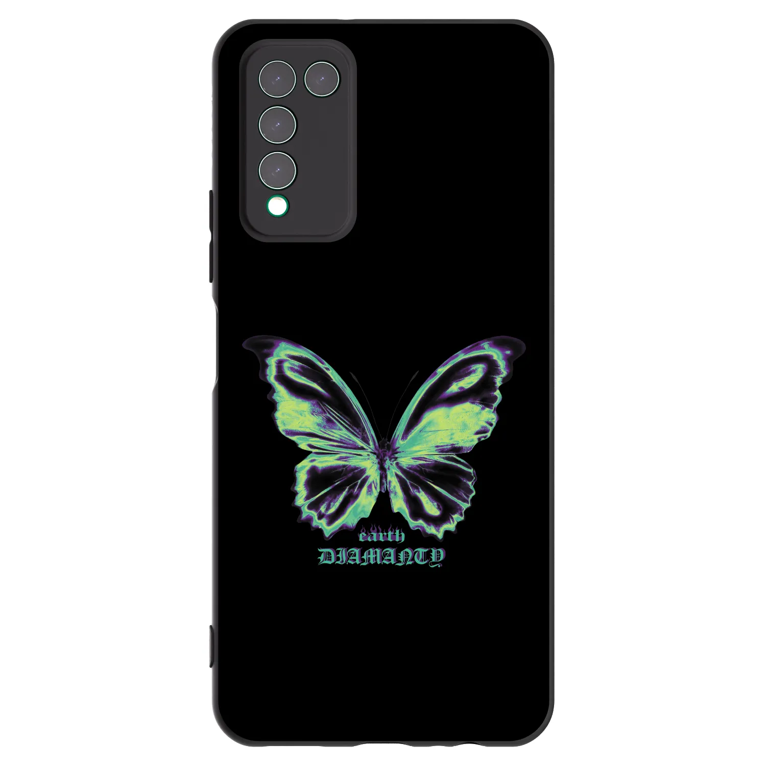 Picasee husă neagră din silicon pentru Honor 10X Lite - Diamanty Blue