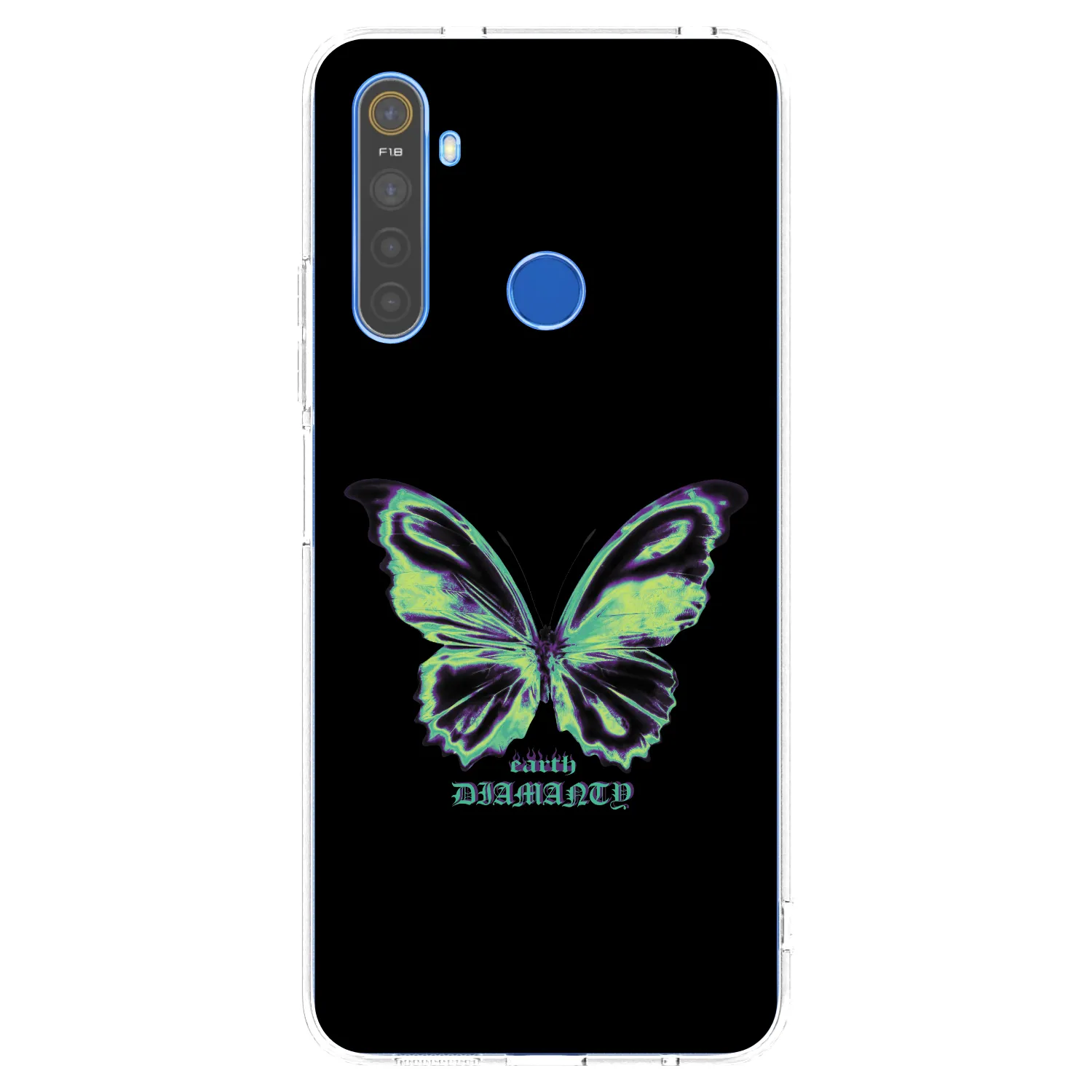 Picasee husă transparentă din silicon pentru Realme 5 - Diamanty Blue
