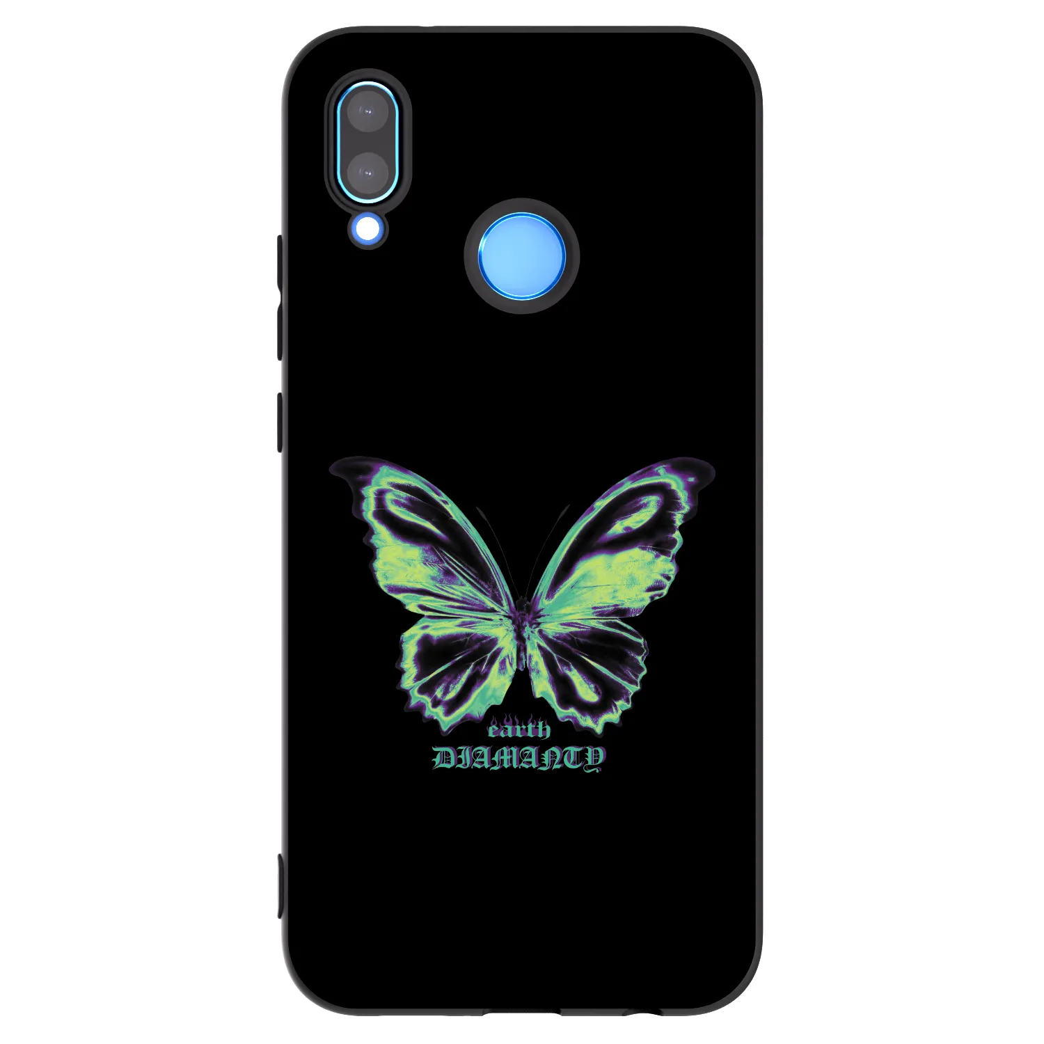 Picasee husă neagră din silicon pentru Huawei P20 Lite - Diamanty Blue
