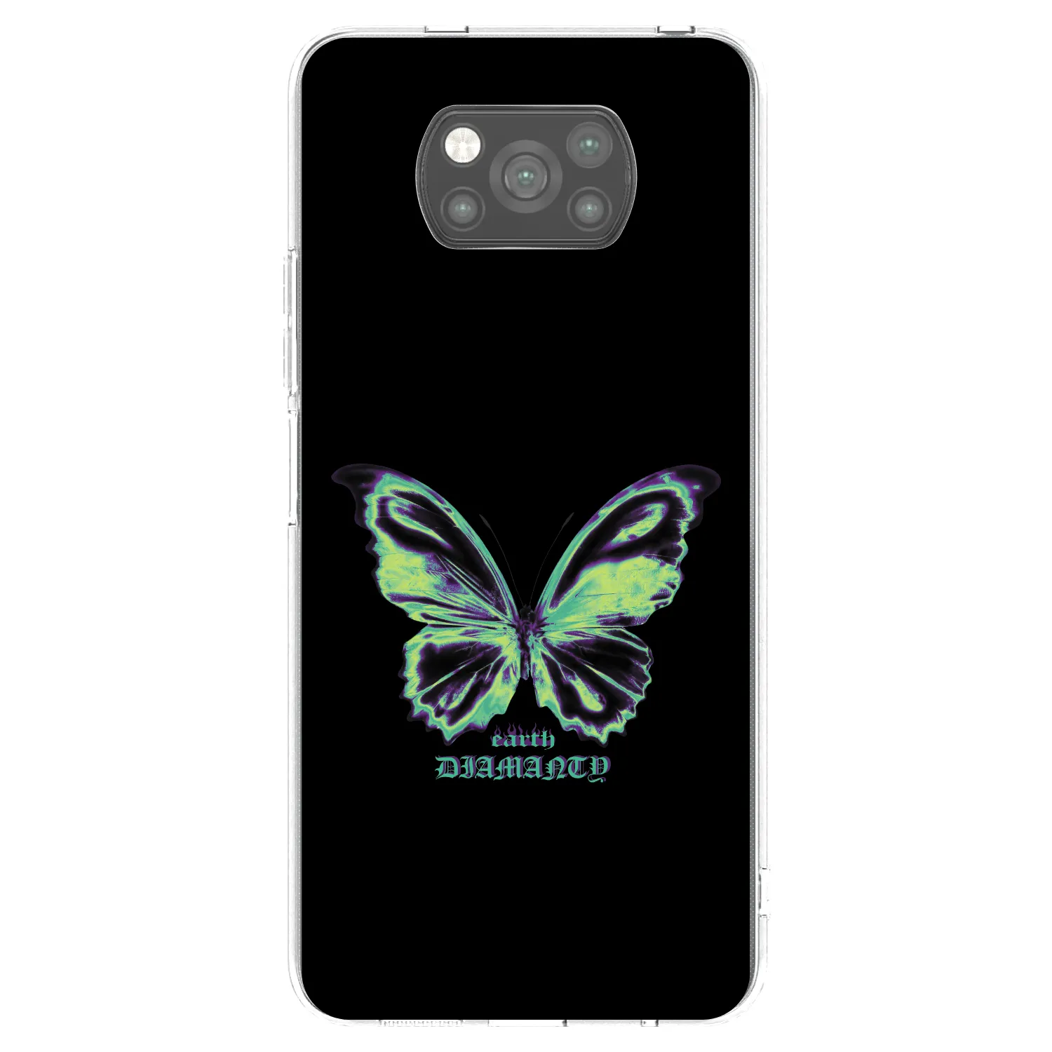 Picasee husă neagră din silicon pentru Xiaomi Poco X3 Pro - Diamanty Blue