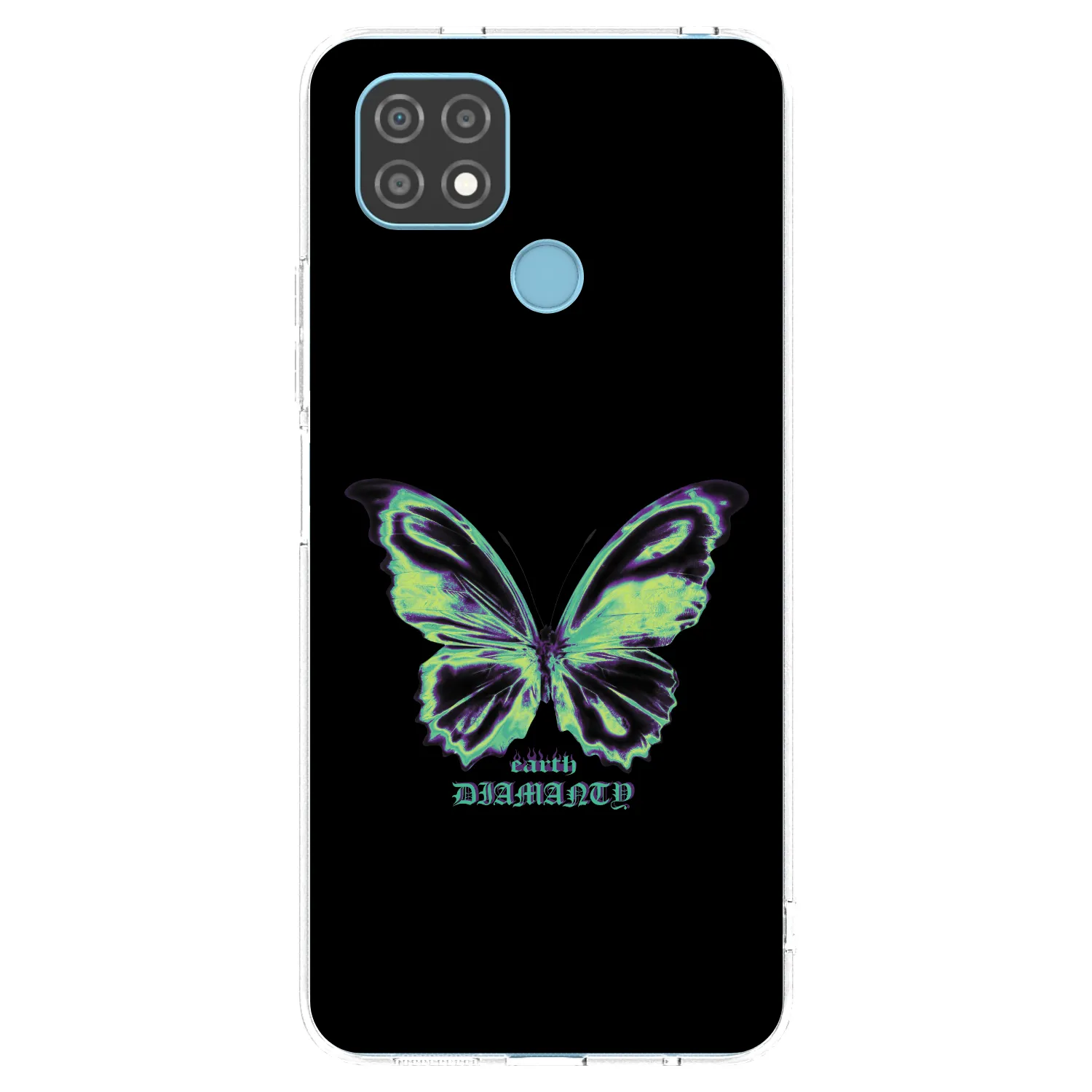 Picasee husă transparentă din silicon pentru Realme C21 - Diamanty Blue