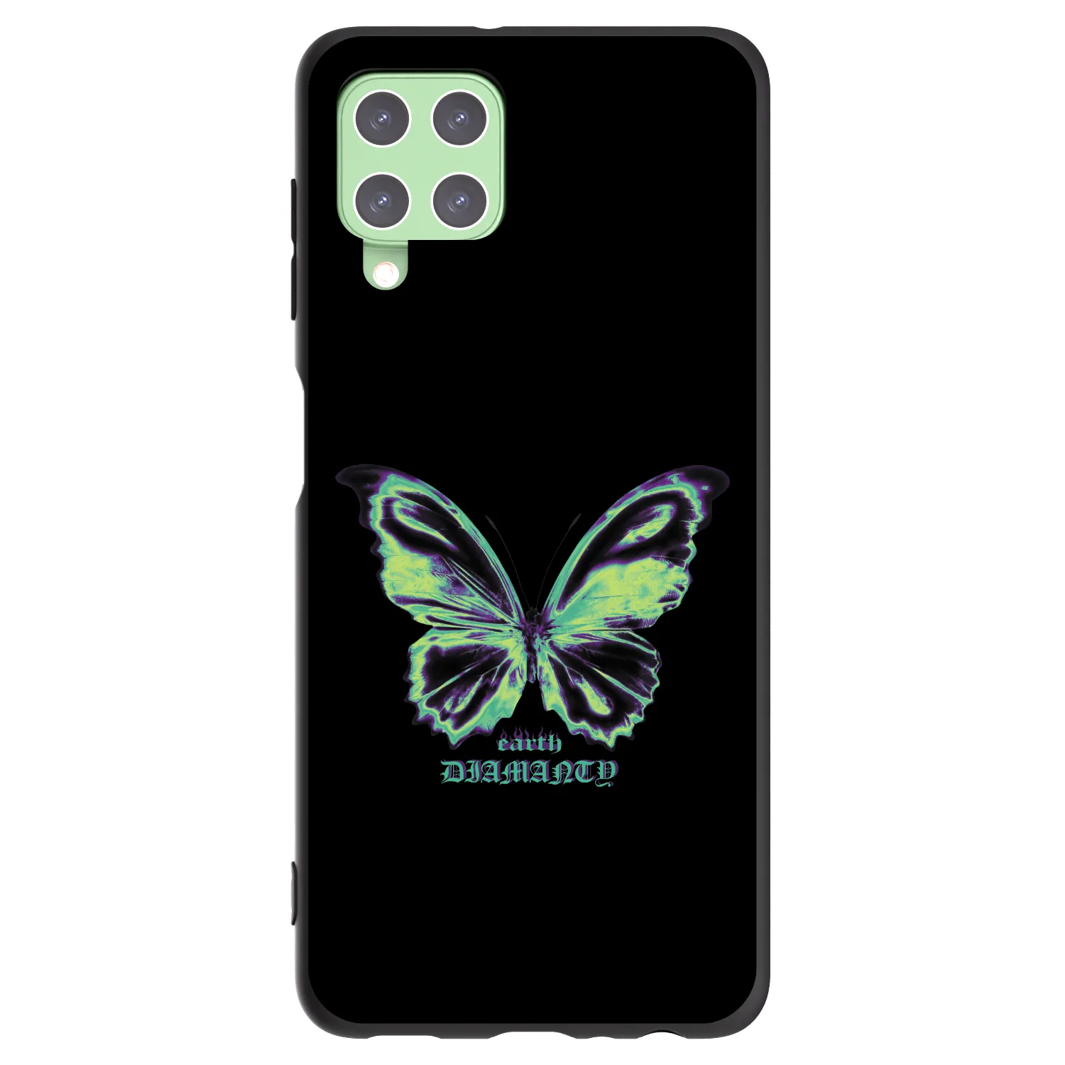 Picasee husă neagră din silicon pentru Samsung Galaxy A22 A225F 4G - Diamanty Blue