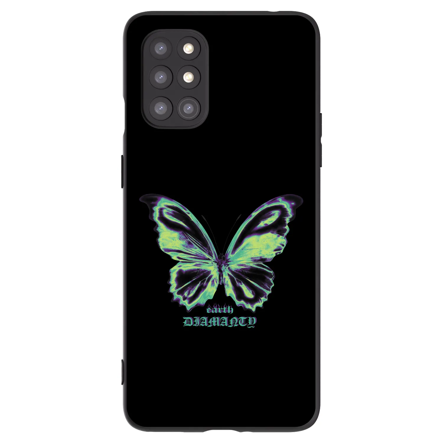 Picasee husă neagră din silicon pentru OnePlus 8T - Diamanty Blue