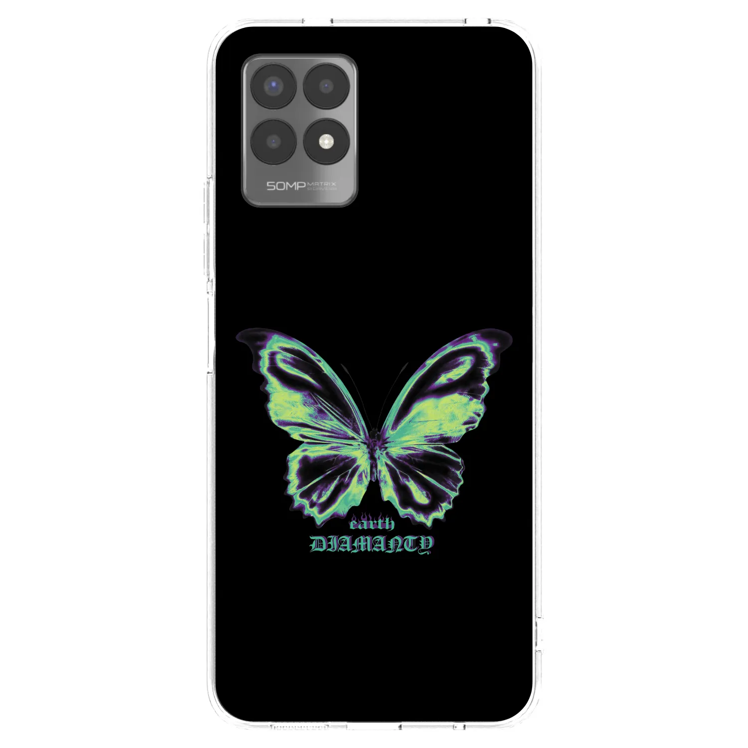 Picasee husă transparentă din silicon pentru Realme 8i - Diamanty Blue
