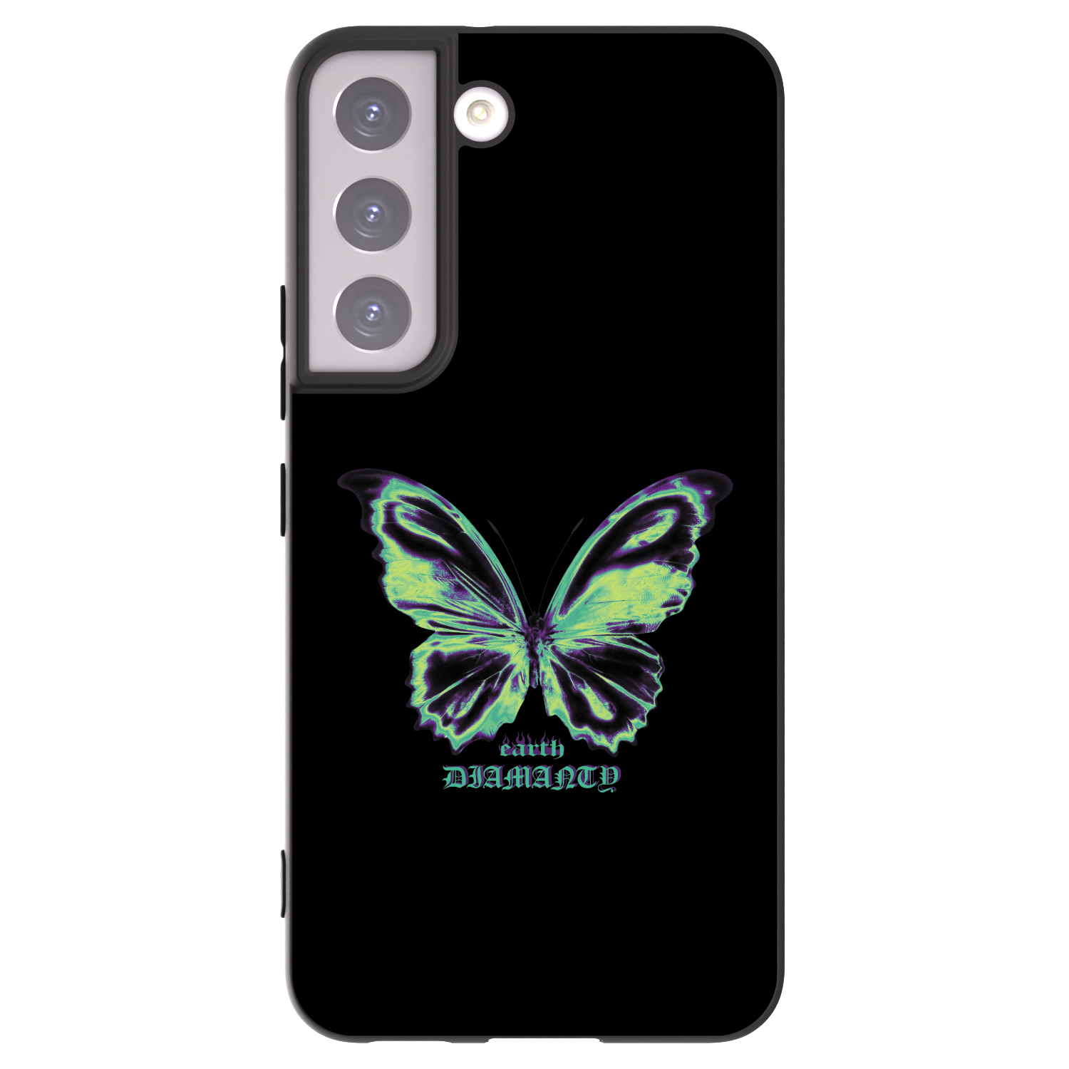 Picasee husă neagră din silicon pentru Samsung Galaxy S22 5G - Diamanty Blue