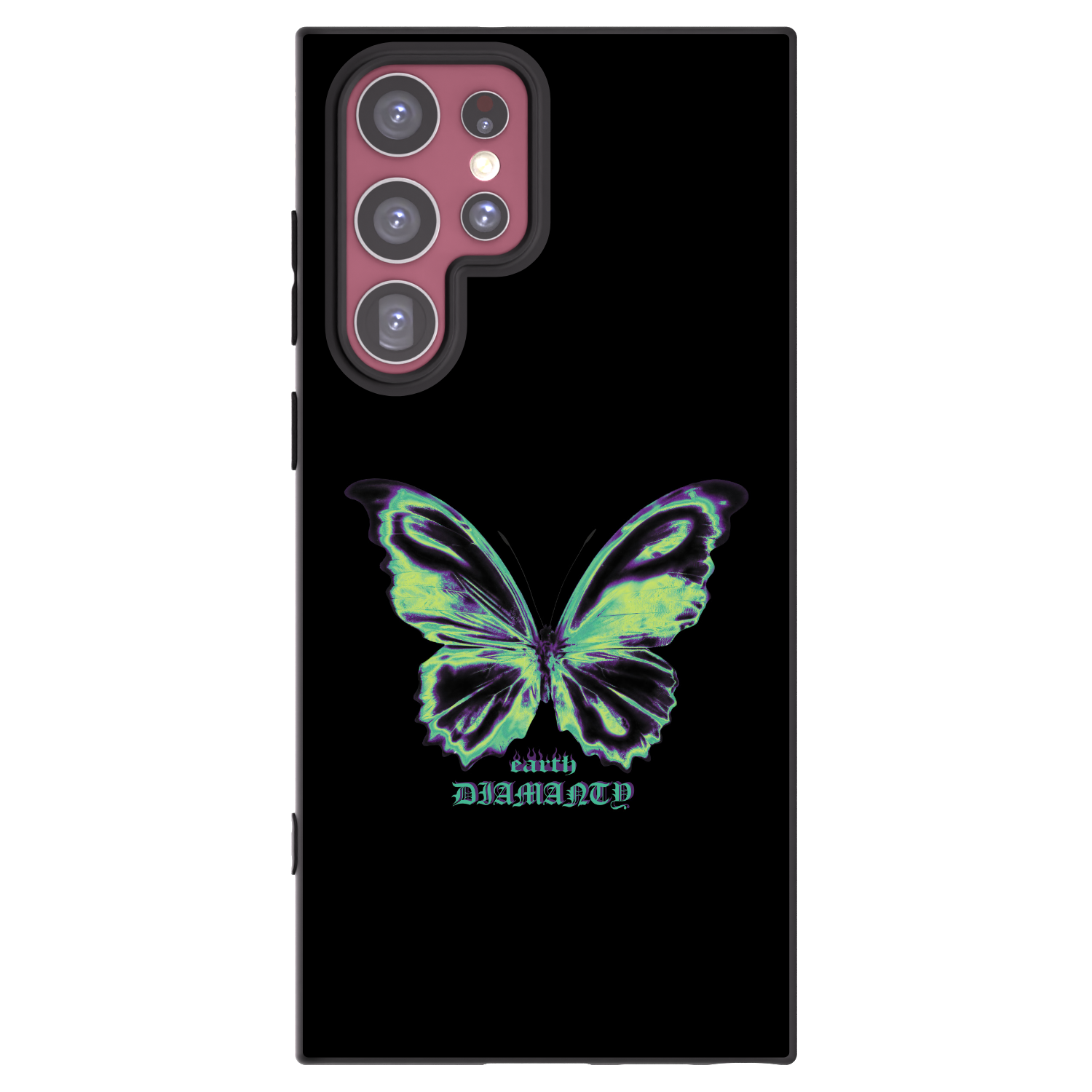 Picasee husă neagră din silicon pentru Samsung Galaxy S22 Ultra 5G - Diamanty Blue