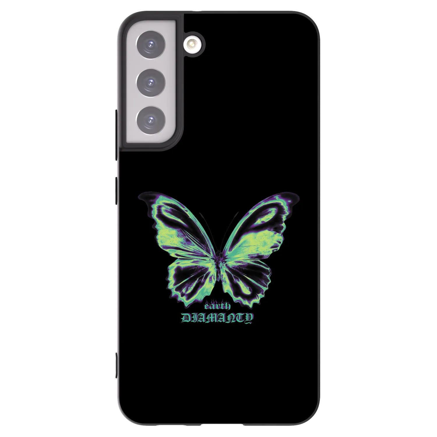 Picasee husă neagră din silicon pentru Samsung Galaxy S22+ 5G - Diamanty Blue