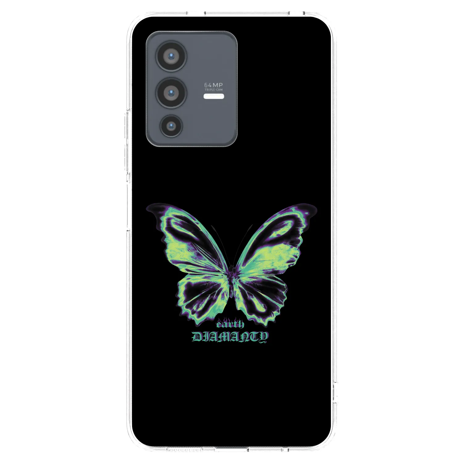 Picasee husă transparentă din silicon pentru Vivo V23 5G - Diamanty Blue