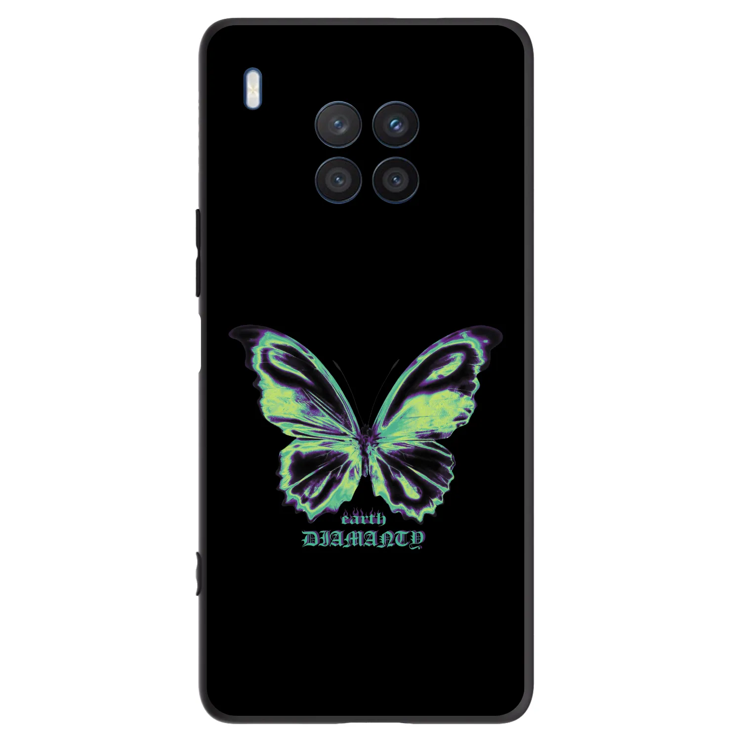 Picasee husă neagră din silicon pentru Honor 50 Lite - Diamanty Blue