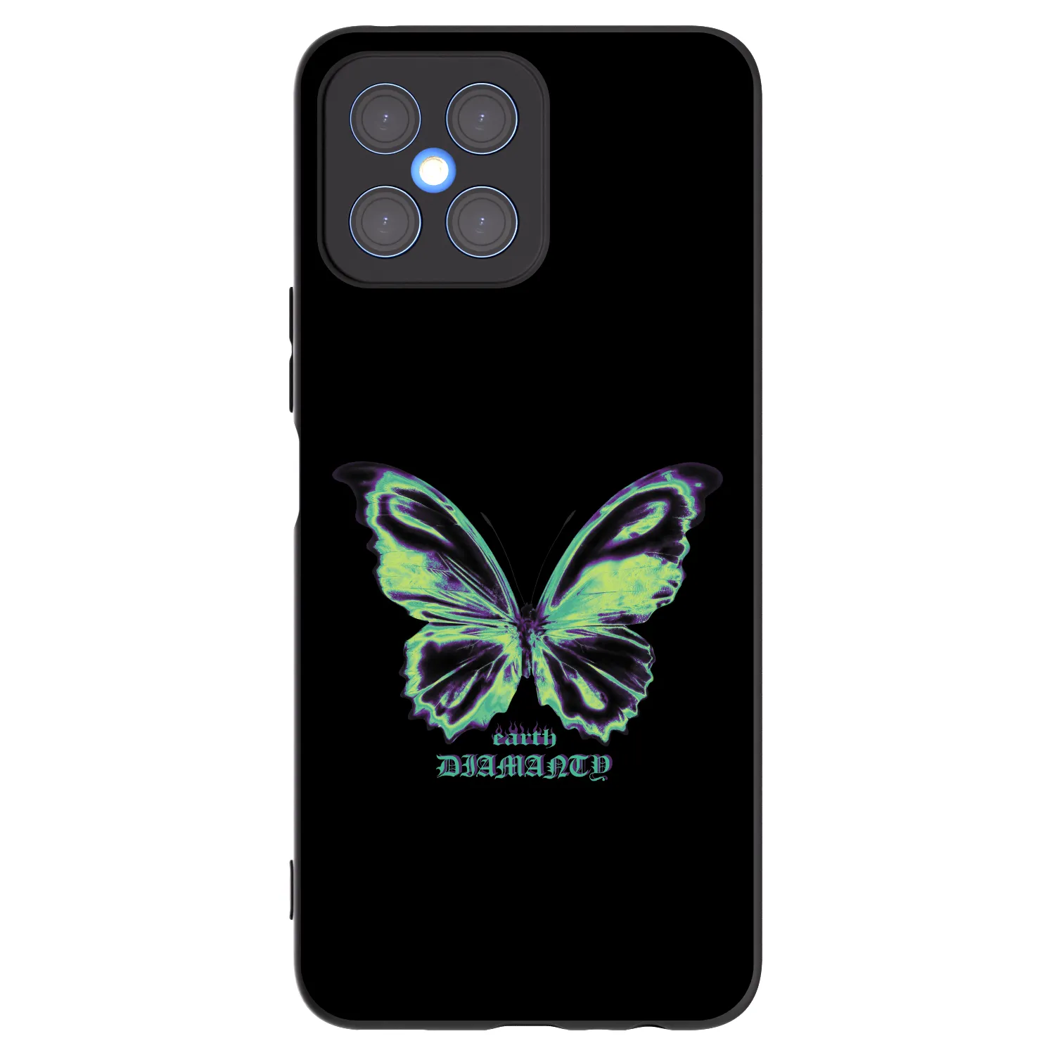Picasee husă neagră din silicon pentru Honor X8 4G - Diamanty Blue