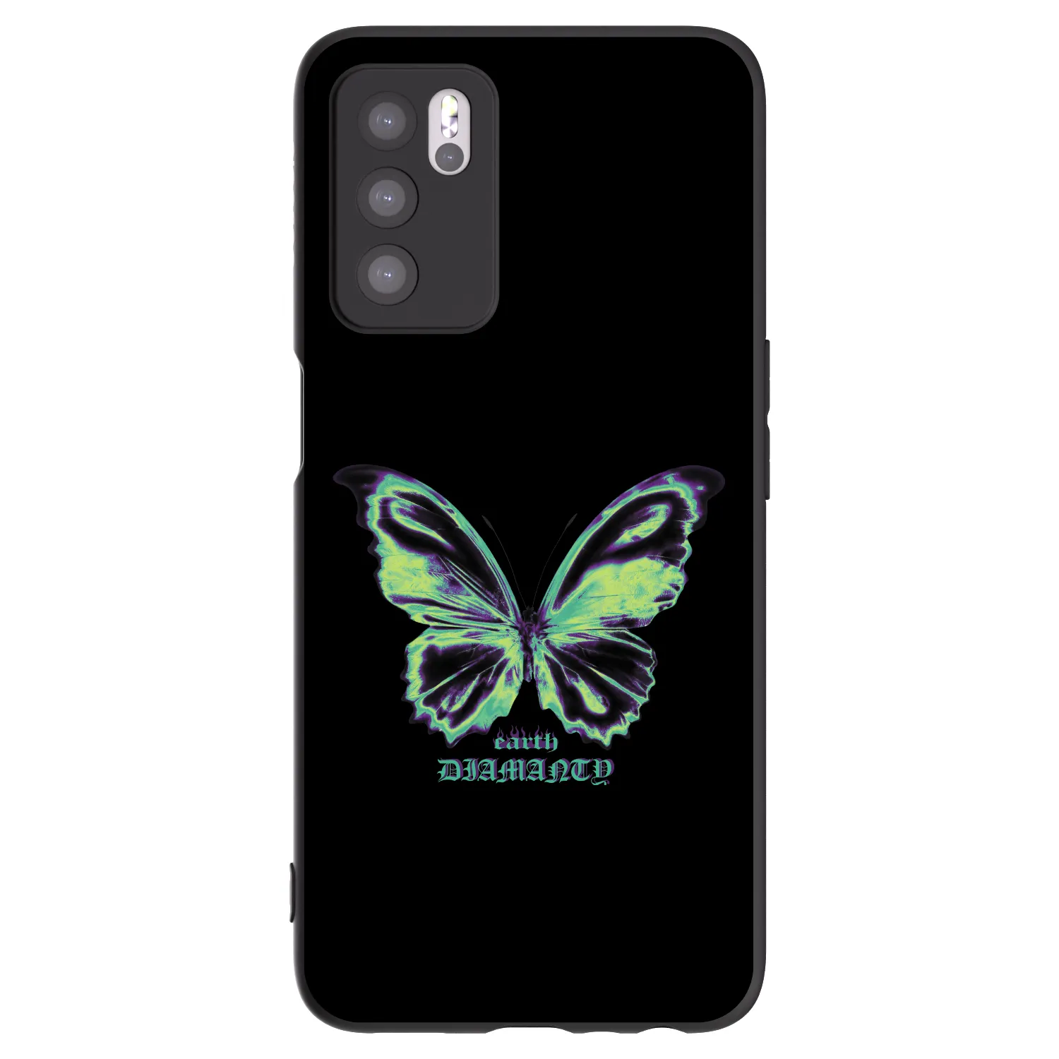 Picasee husă neagră din silicon pentru OPPO A16s - Diamanty Blue
