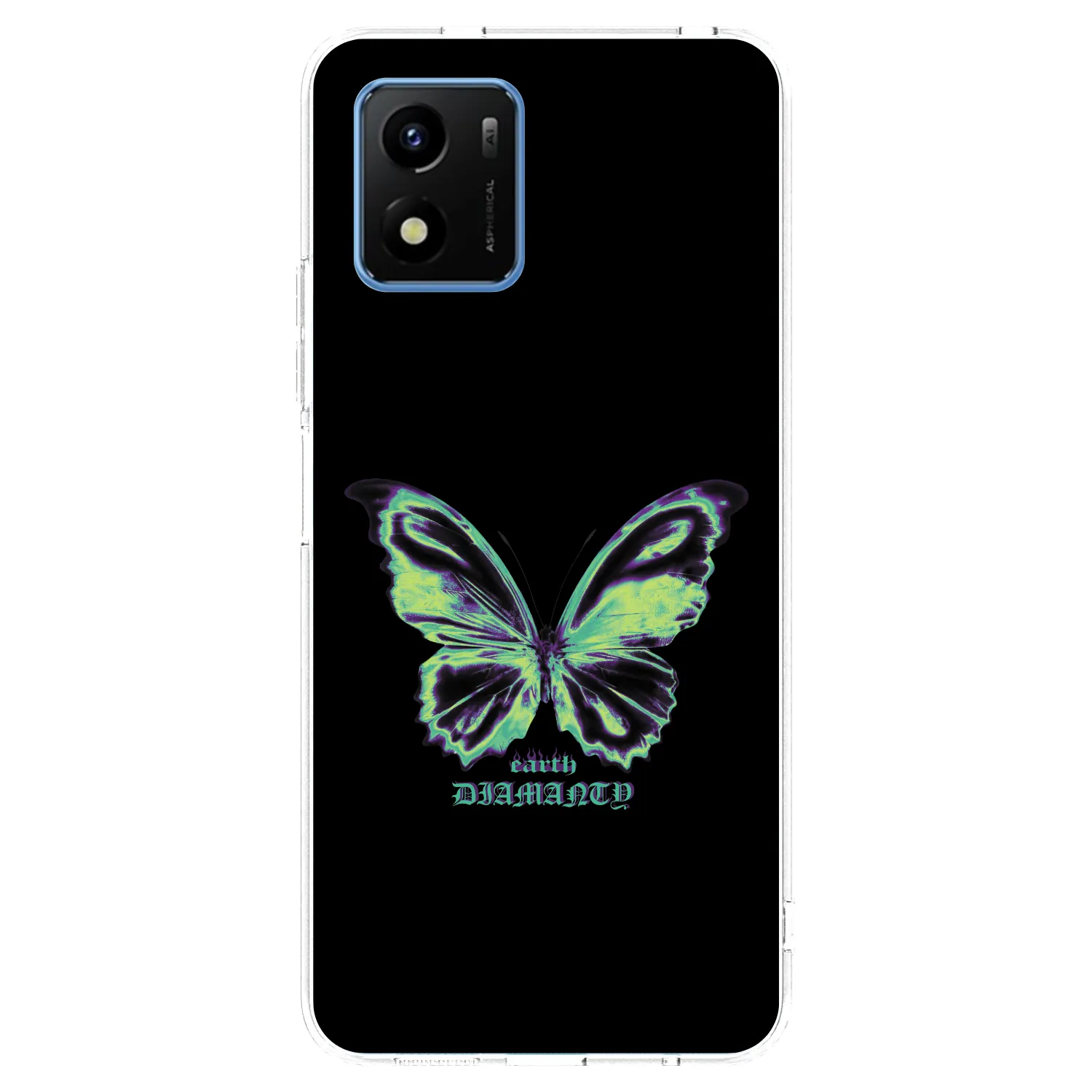 Picasee husă transparentă din silicon pentru Vivo Y01 - Diamanty Blue