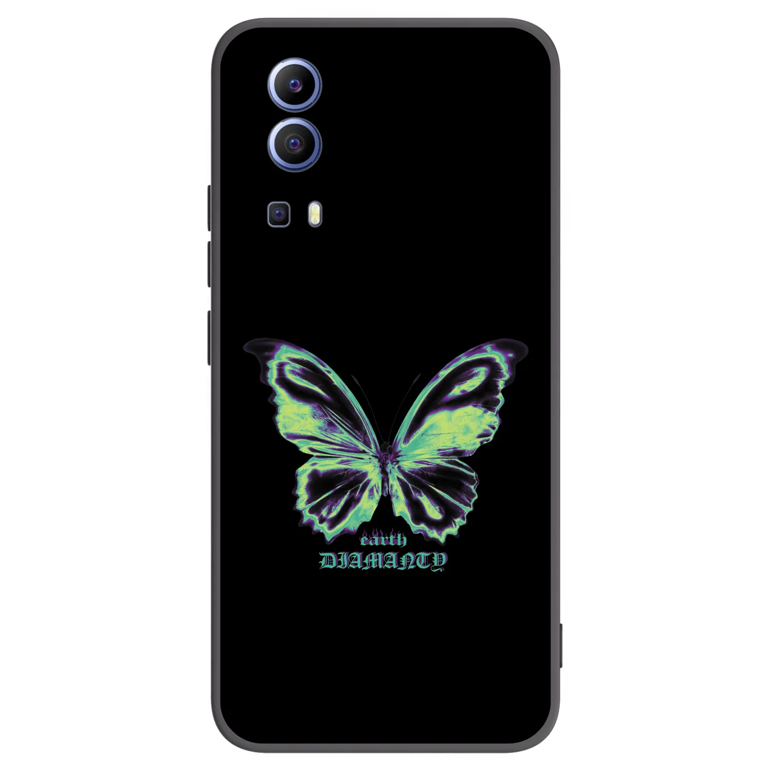 Picasee husă neagră din silicon pentru Vivo Y52 5G - Diamanty Blue