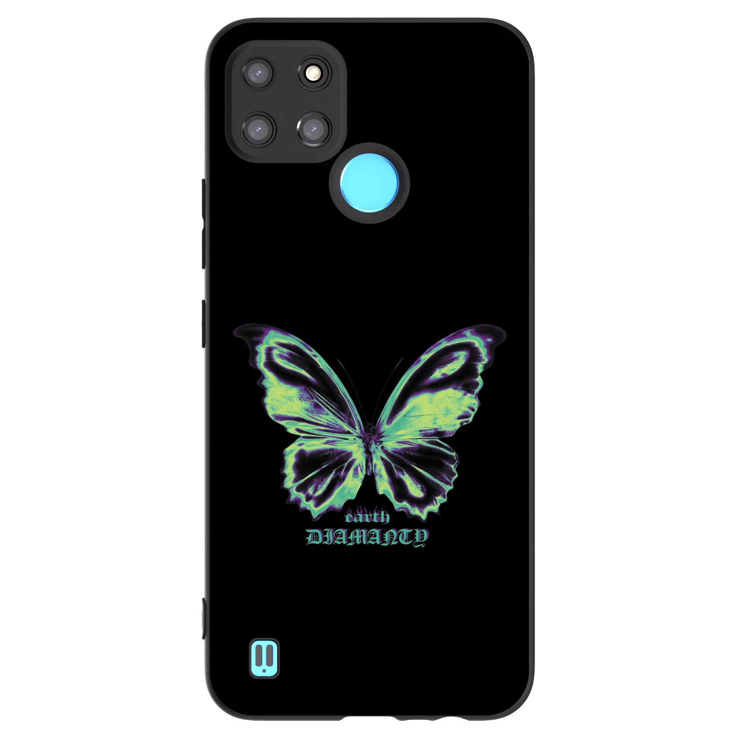 Picasee husă neagră din silicon pentru Realme C21Y - Diamanty Blue