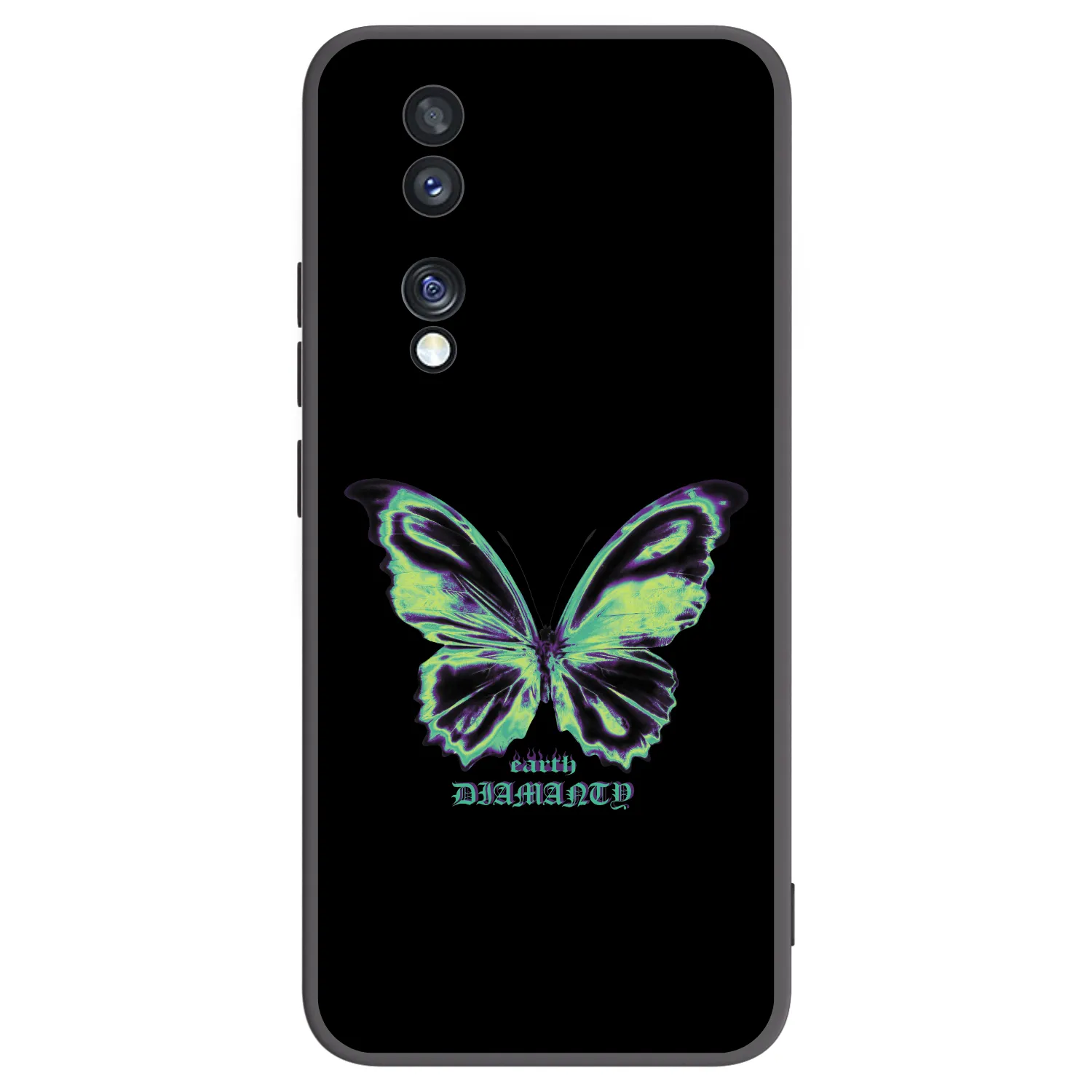 Picasee husă neagră din silicon pentru Honor 70 - Diamanty Blue