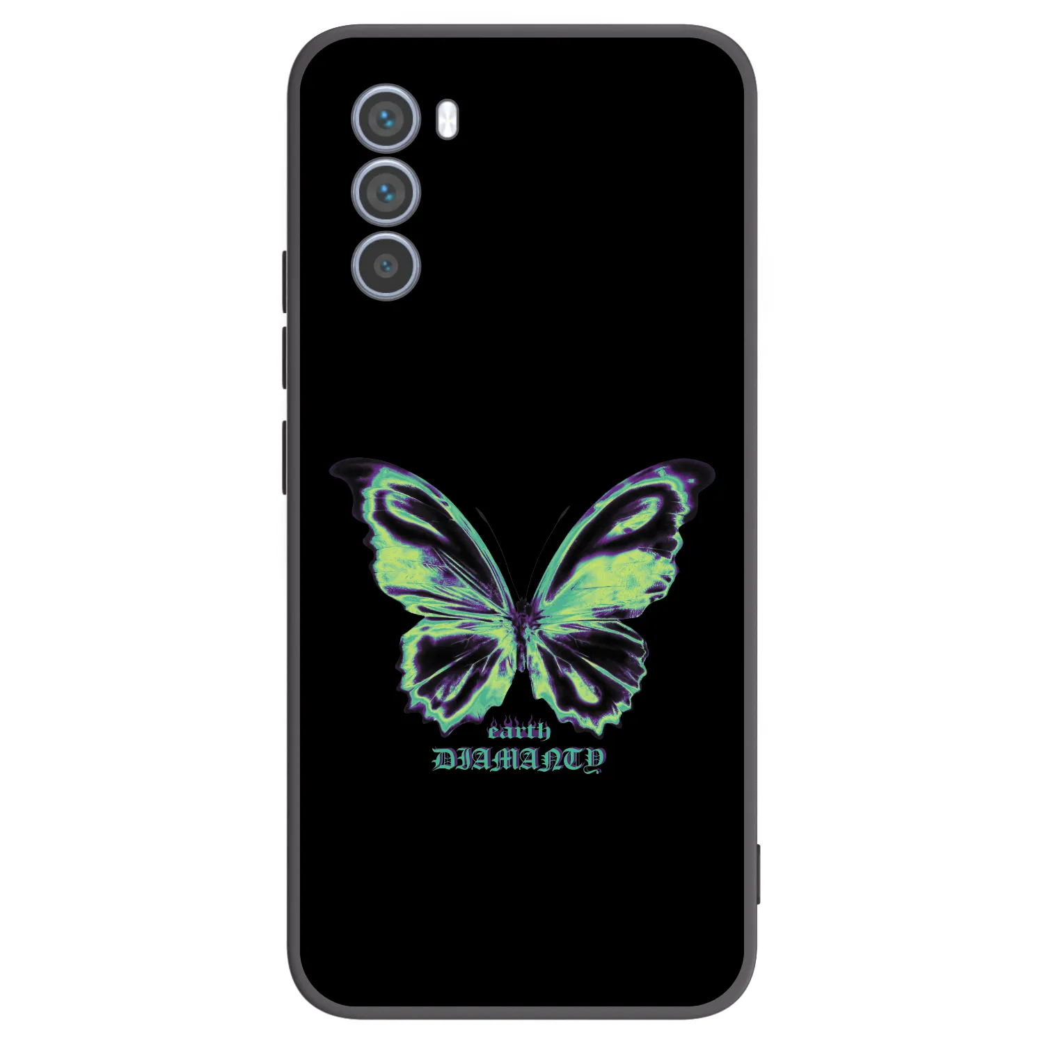 Picasee husă neagră din silicon pentru Motorola Moto G62 - Diamanty Blue
