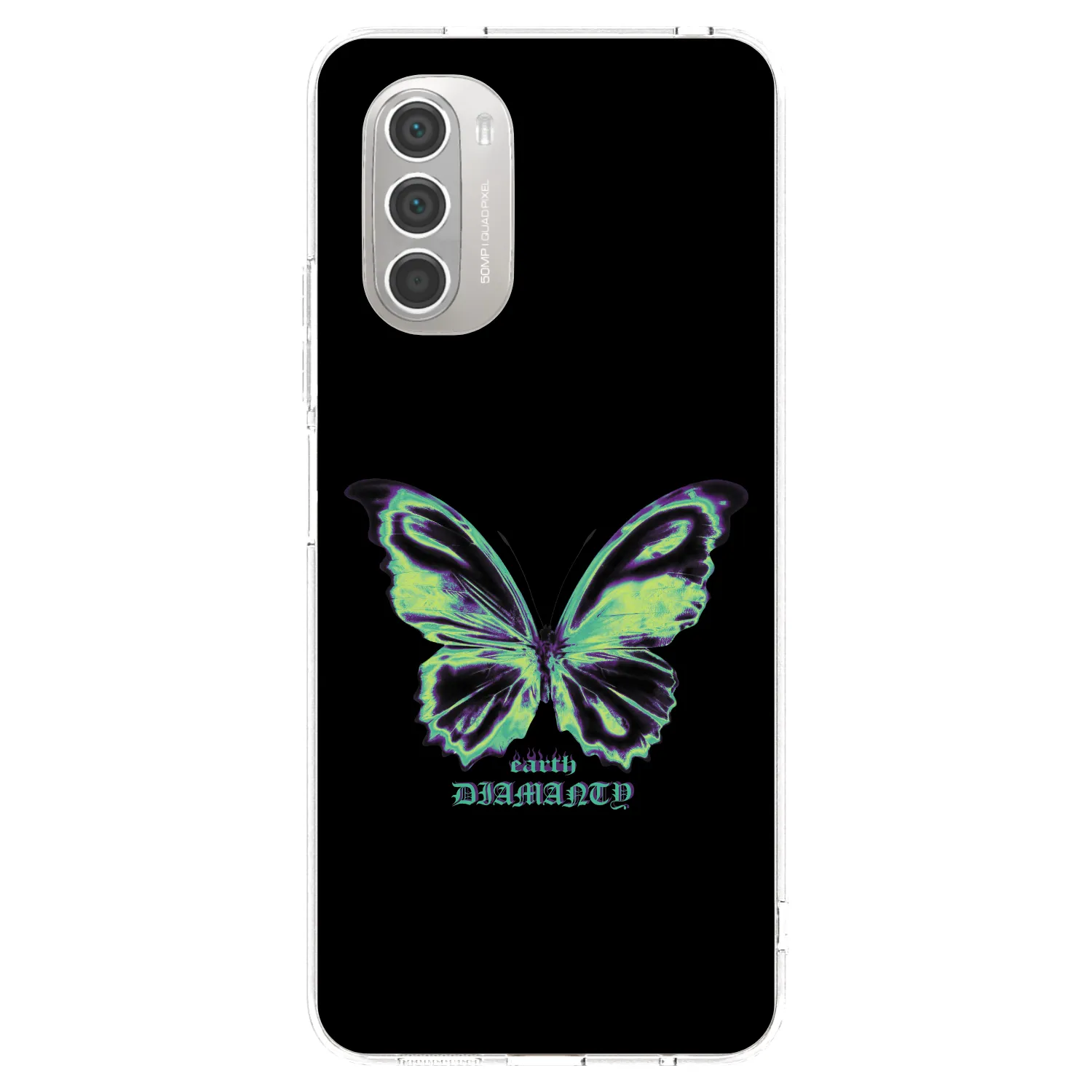 Picasee husă transparentă din silicon pentru Motorola Moto G51 - Diamanty Blue
