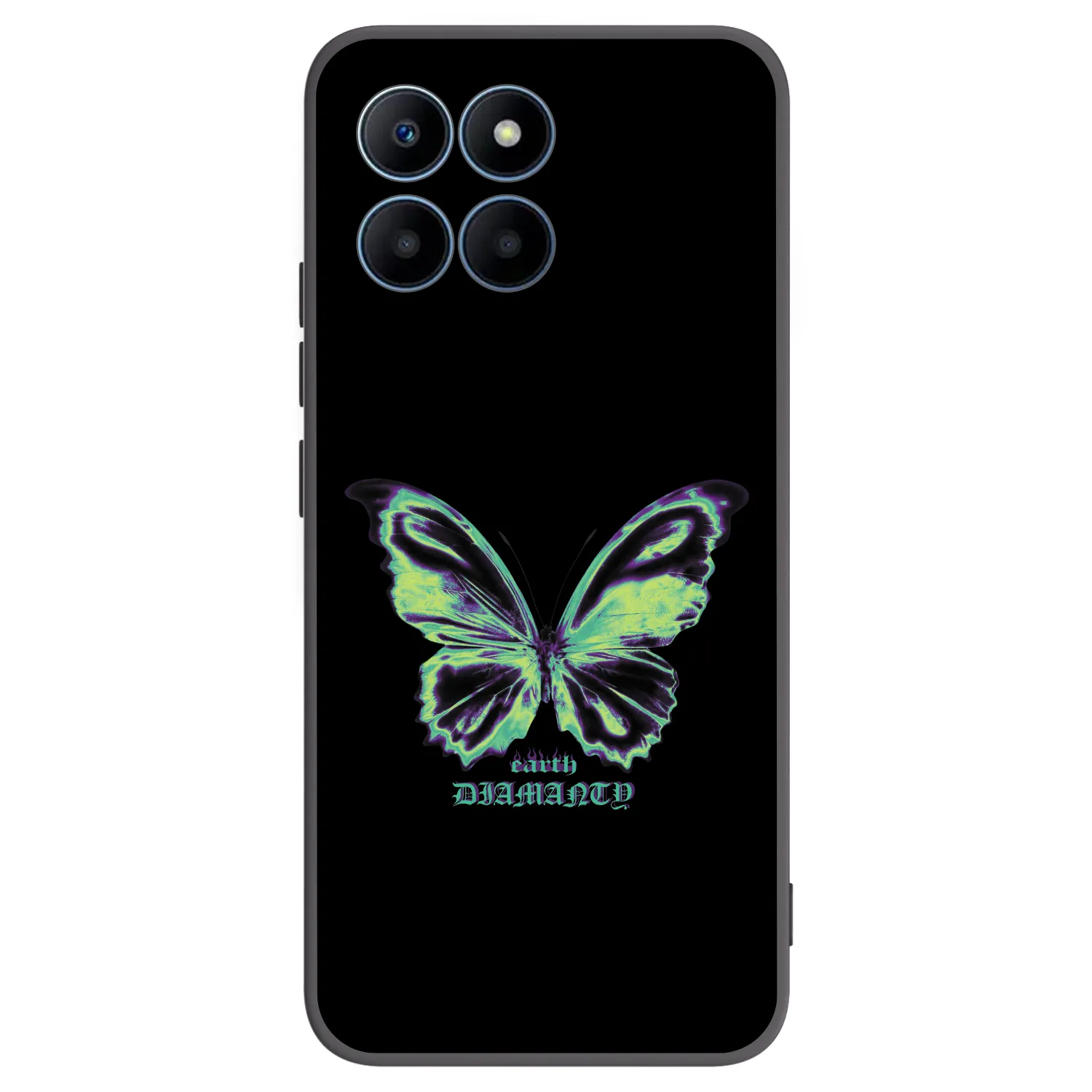 Picasee husă neagră din silicon pentru Honor 70 Lite - Diamanty Blue