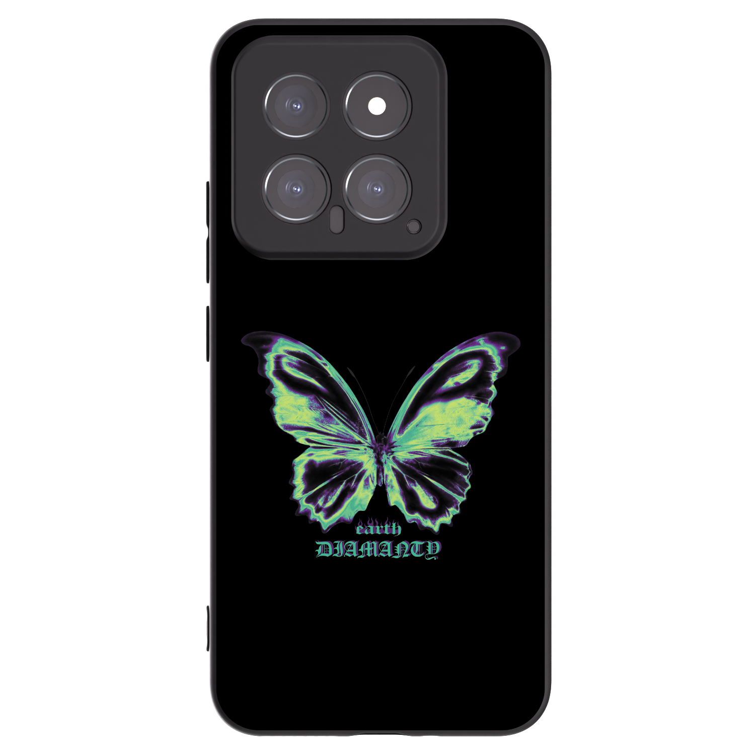 Picasee husă neagră din silicon pentru Xiaomi 14 - Diamanty Blue