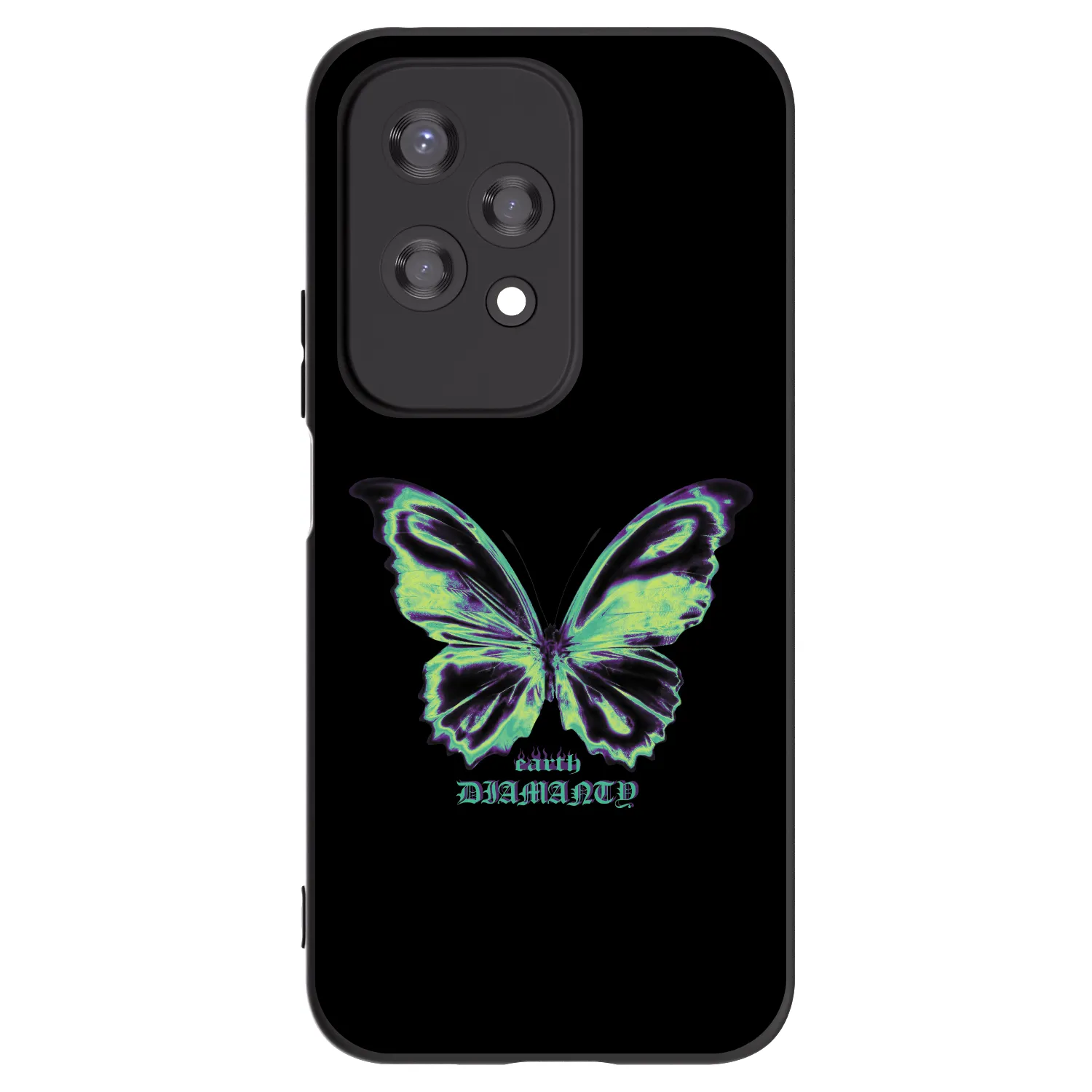 Picasee husă neagră din silicon pentru Honor 200 Lite - Diamanty Blue