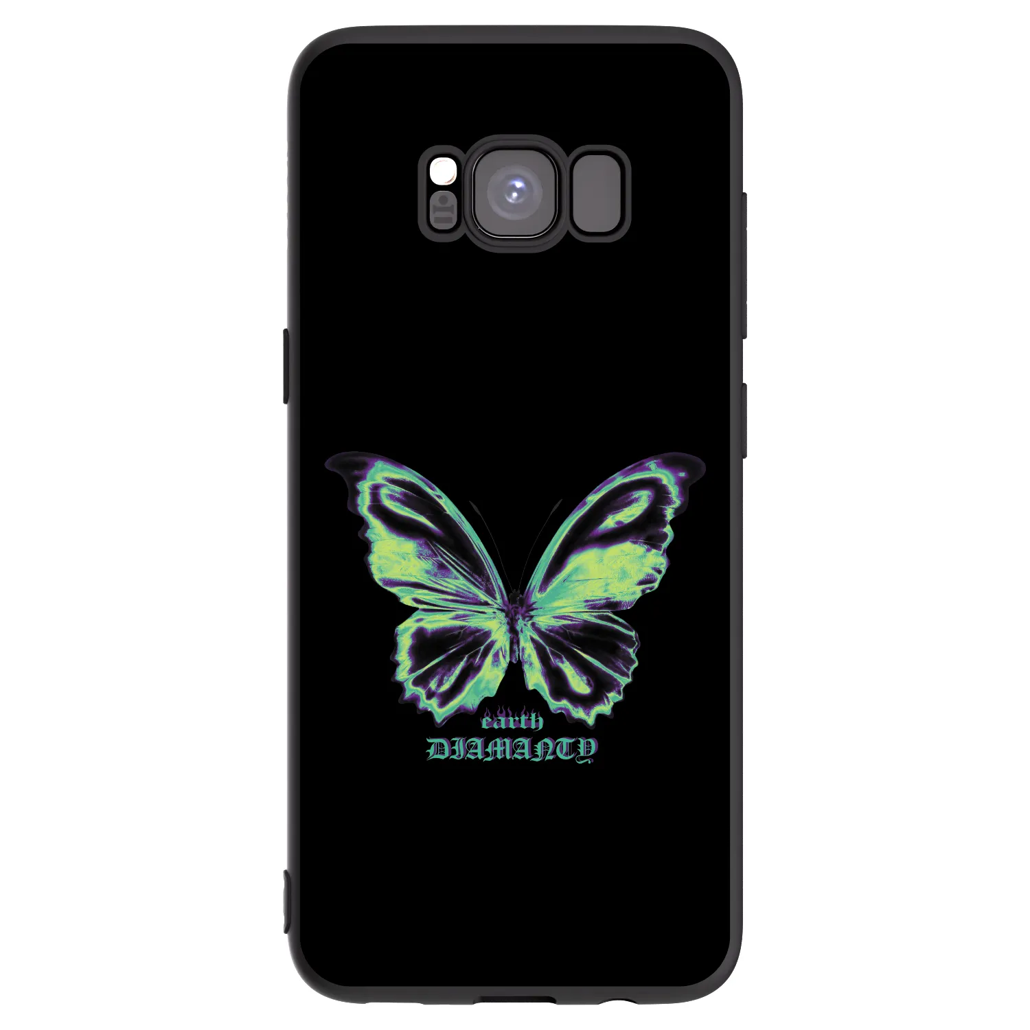 Picasee husă neagră din silicon pentru Samsung Galaxy S8 G950F - Diamanty Blue