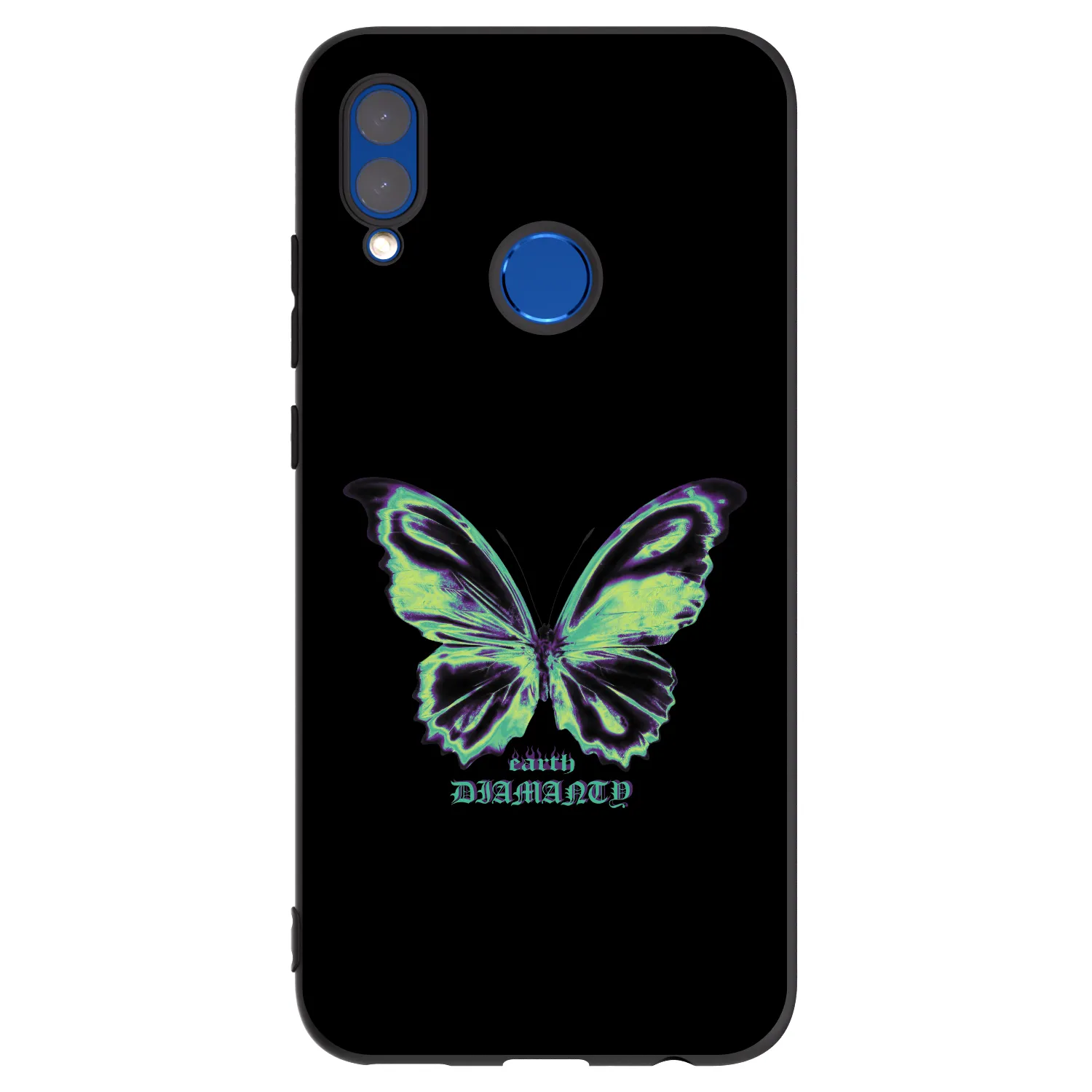 Picasee husă neagră din silicon pentru Huawei P Smart 2019 - Diamanty Blue