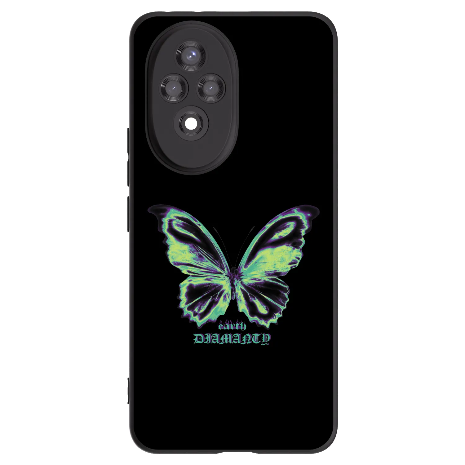 Picasee husă neagră din silicon pentru Honor 200 Pro 5G - Diamanty Blue