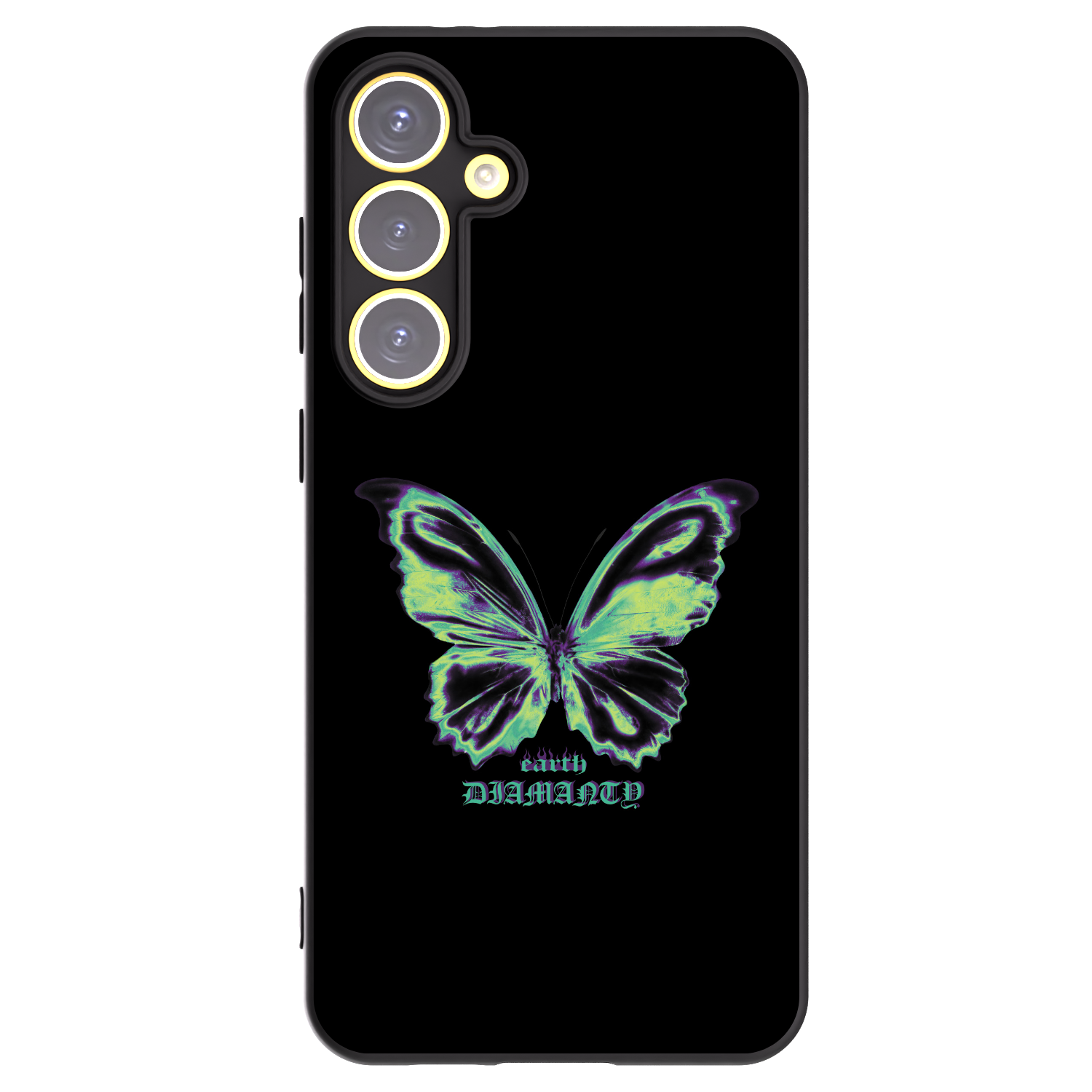 Picasee husă neagră din silicon pentru Samsung Galaxy S24 FE S721B - Diamanty Blue