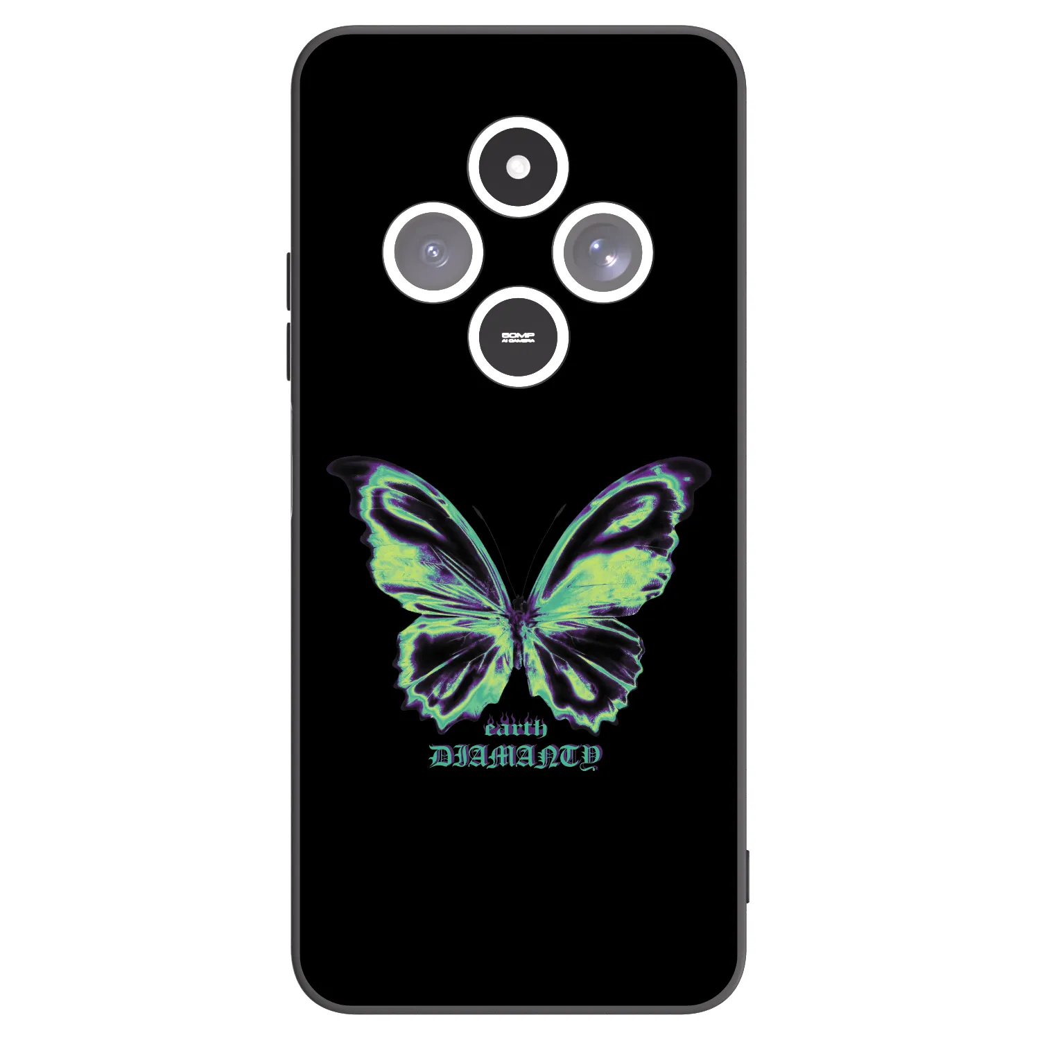 Picasee husă neagră din silicon pentru Xiaomi Redmi 14C - Diamanty Blue