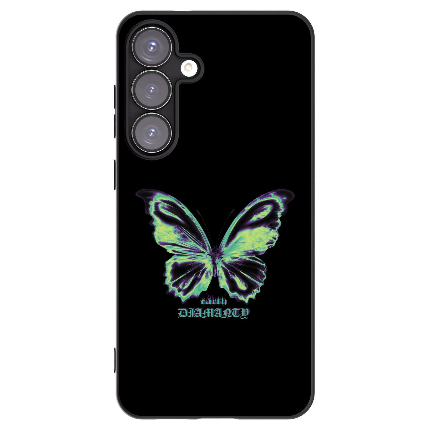 Picasee husă neagră din silicon pentru Samsung Galaxy S25+ 5G - Diamanty Blue