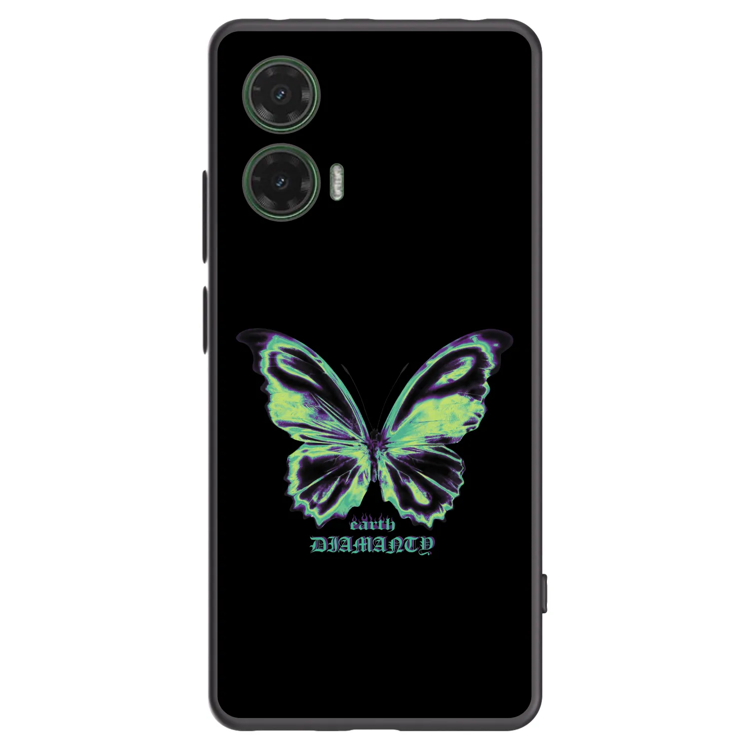 Picasee husă neagră din silicon pentru Motorola Moto G35 5G - Diamanty Blue