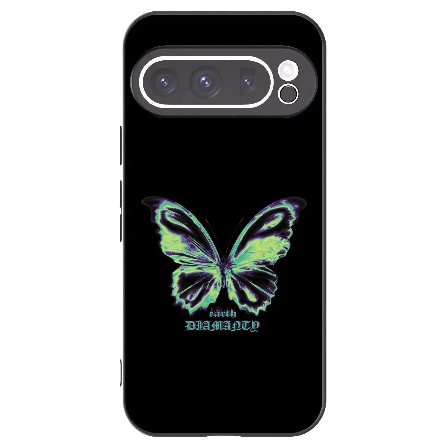 Picasee husă neagră din silicon pentru Google Pixel 9 Pro - Diamanty Blue