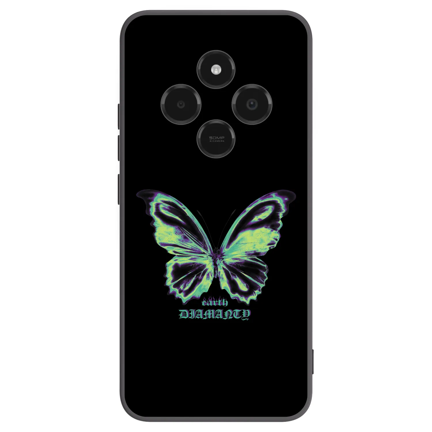 Picasee husă neagră din silicon pentru Xiaomi Poco C75 - Diamanty Blue