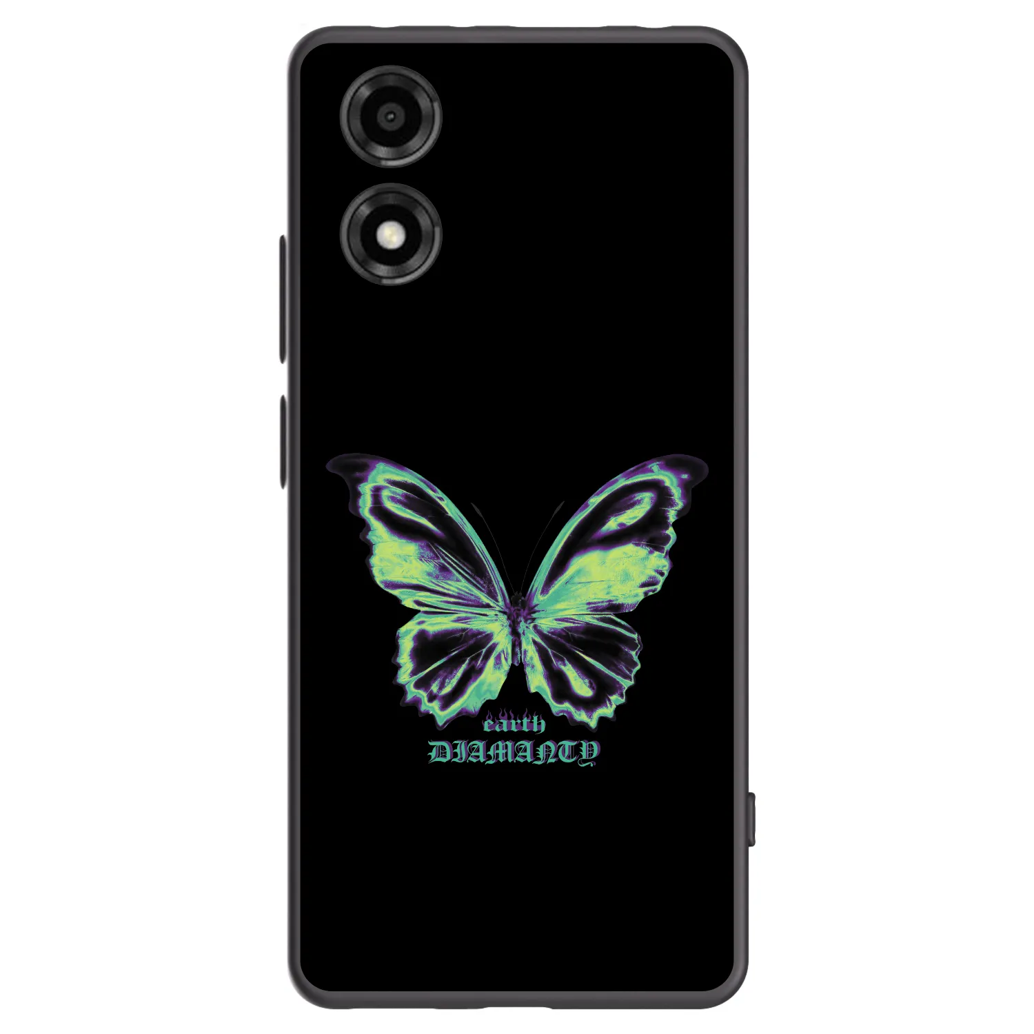 Picasee husă neagră din silicon pentru Motorola Moto E14 - Diamanty Blue