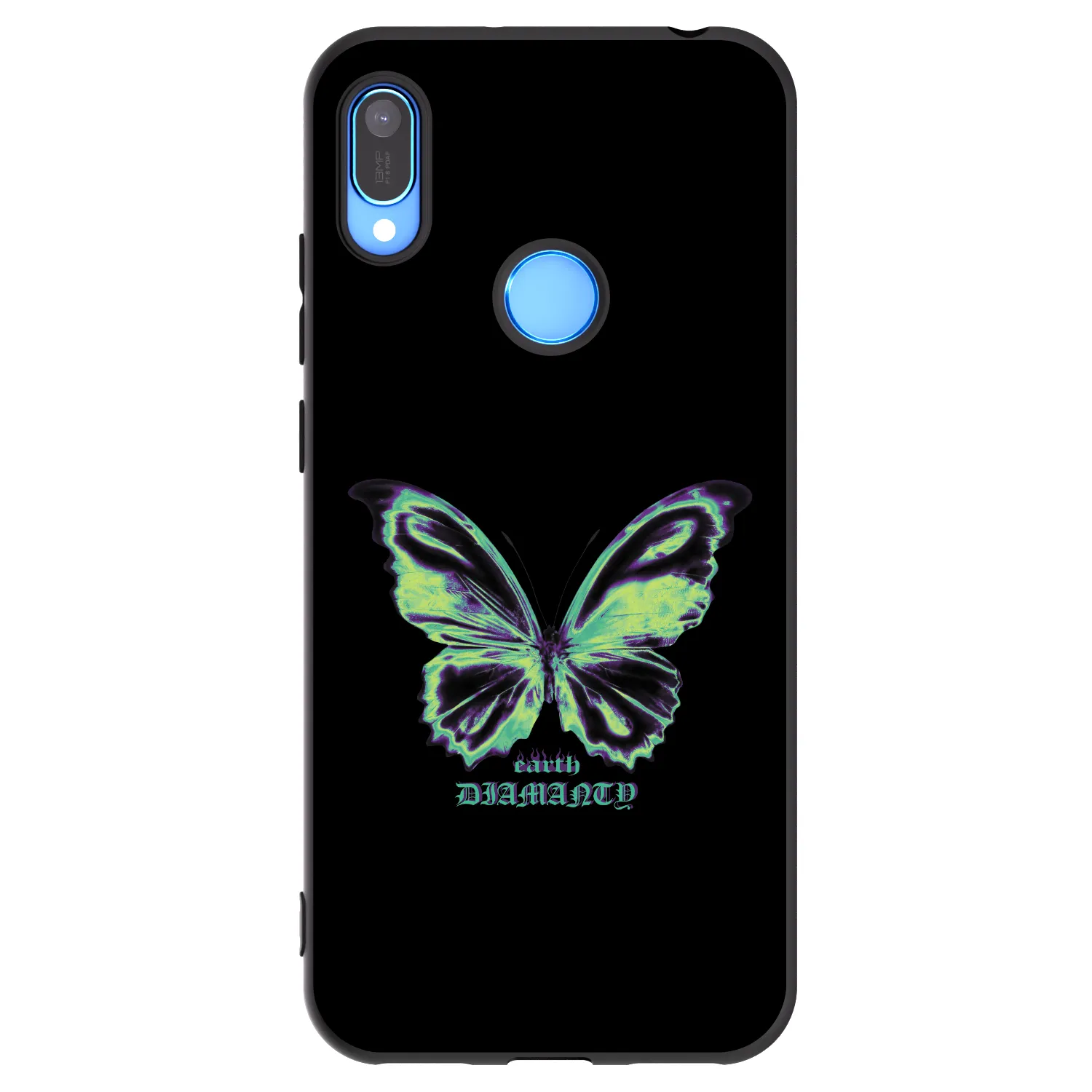 Picasee husă neagră din silicon pentru Huawei Y6 2019 - Diamanty Blue