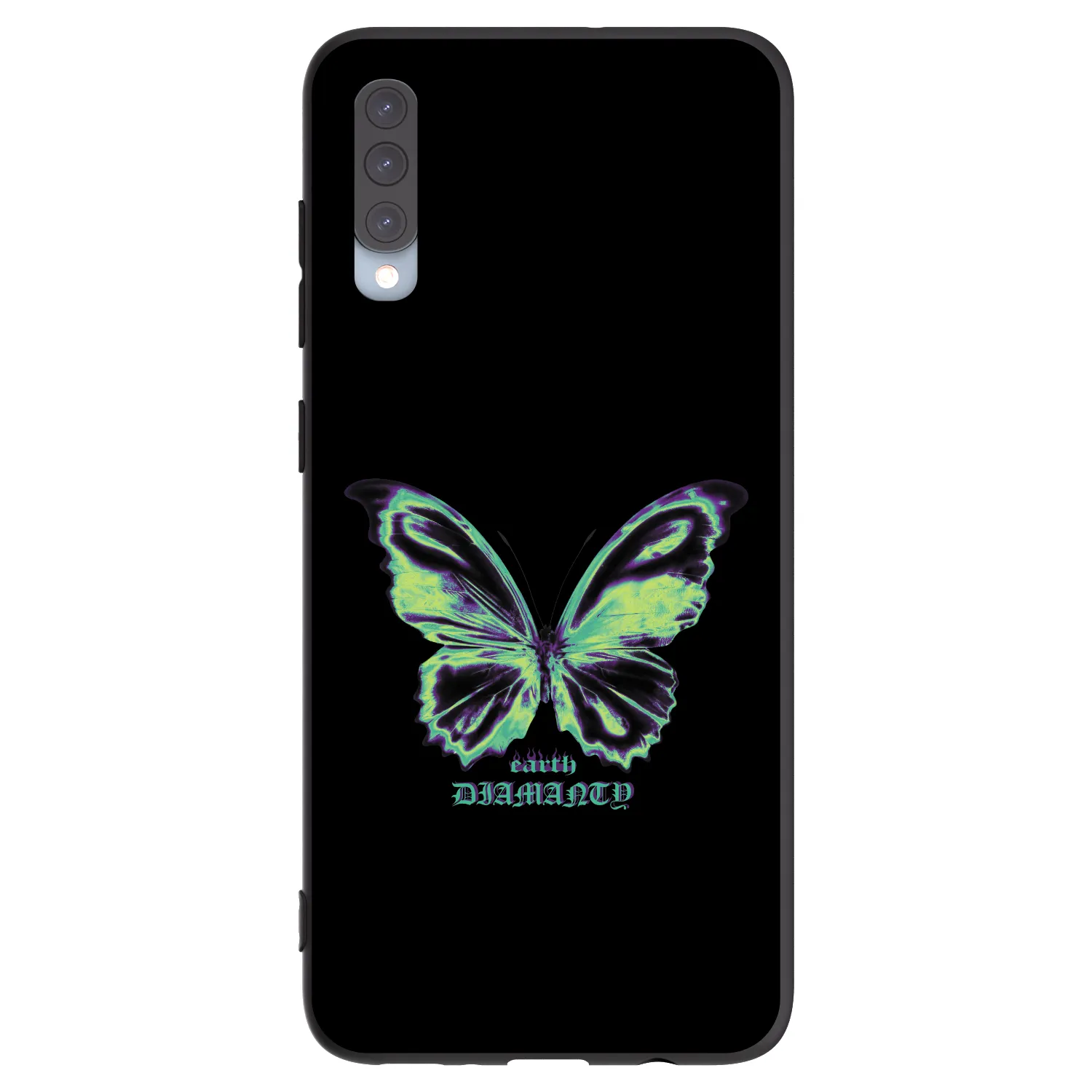 Picasee husă neagră din silicon pentru Samsung Galaxy A70 A705F - Diamanty Blue