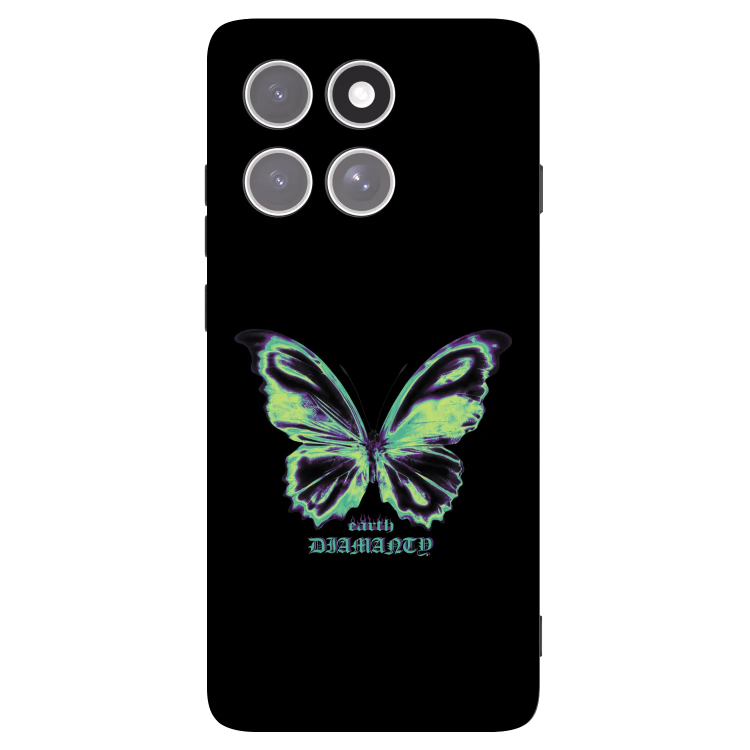 Picasee husă neagră din silicon pentru Motorola Edge 60 Pro - Diamanty Blue