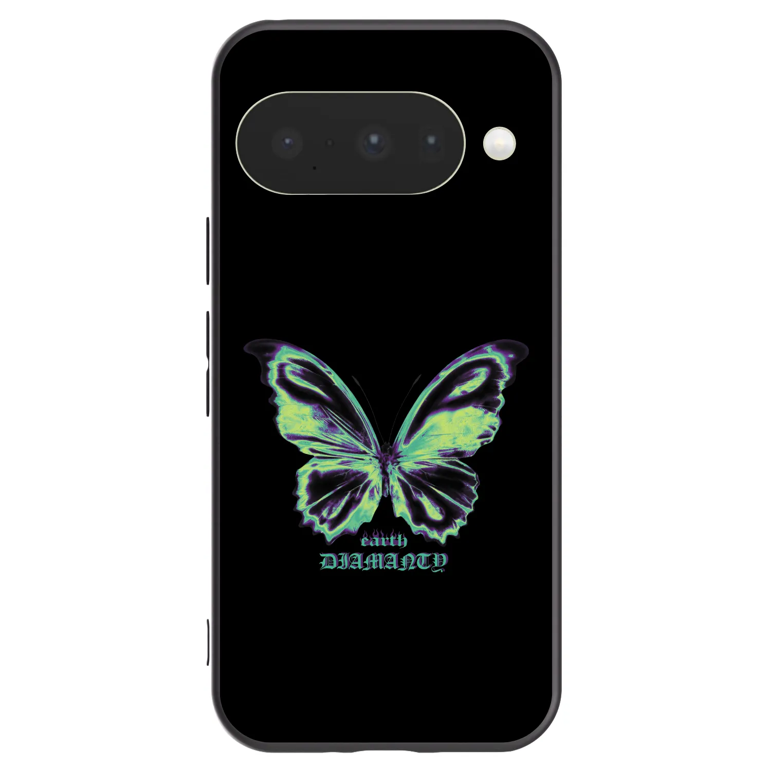 Picasee husă neagră din silicon pentru Google Pixel 10 - Diamanty Blue